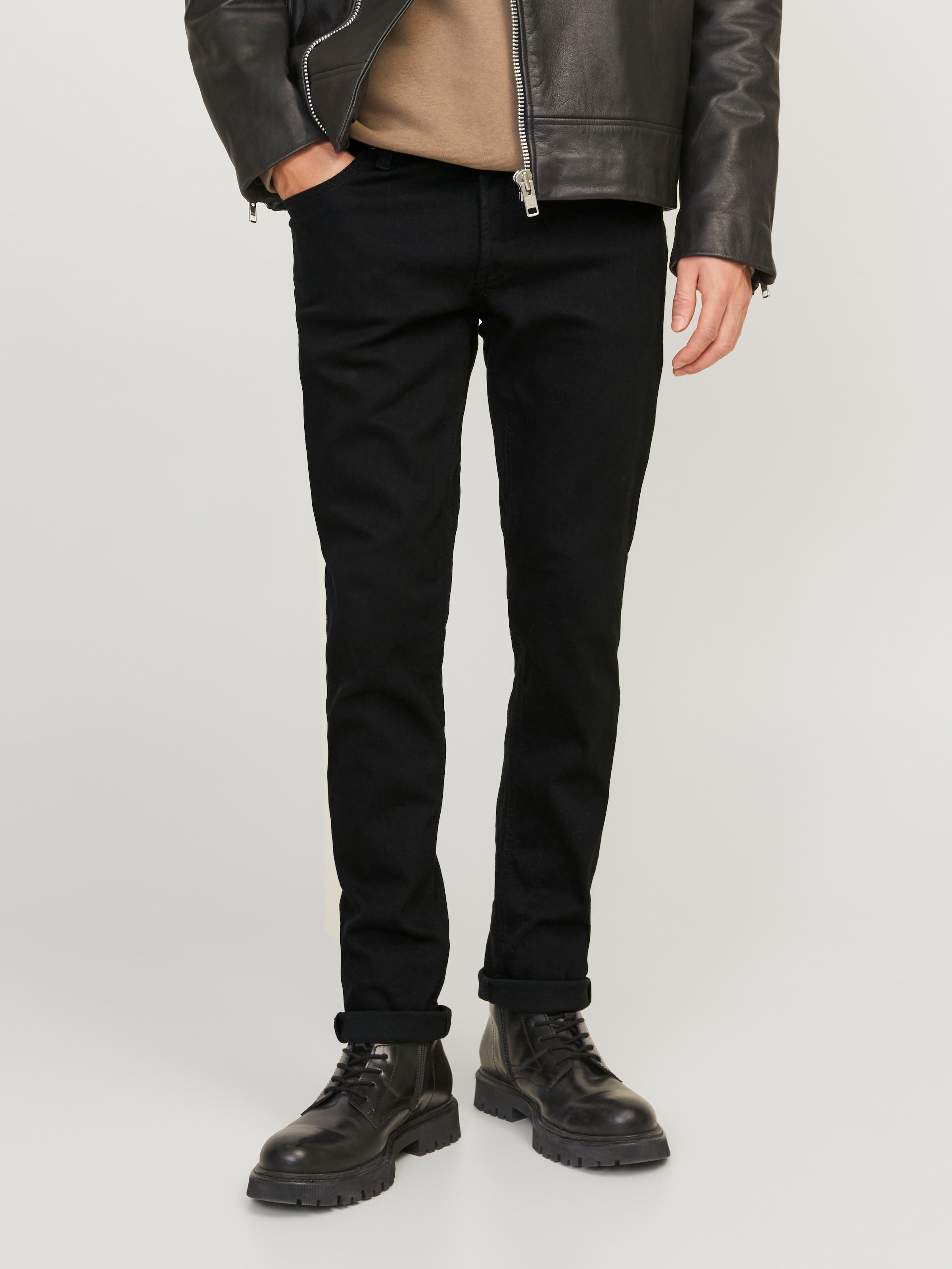 Jack & Jones Jeans slim »JJIGLENN  Slim-Fit mit Stretch und praktischer 5-Pocket-Form« mit Abriebeffekten