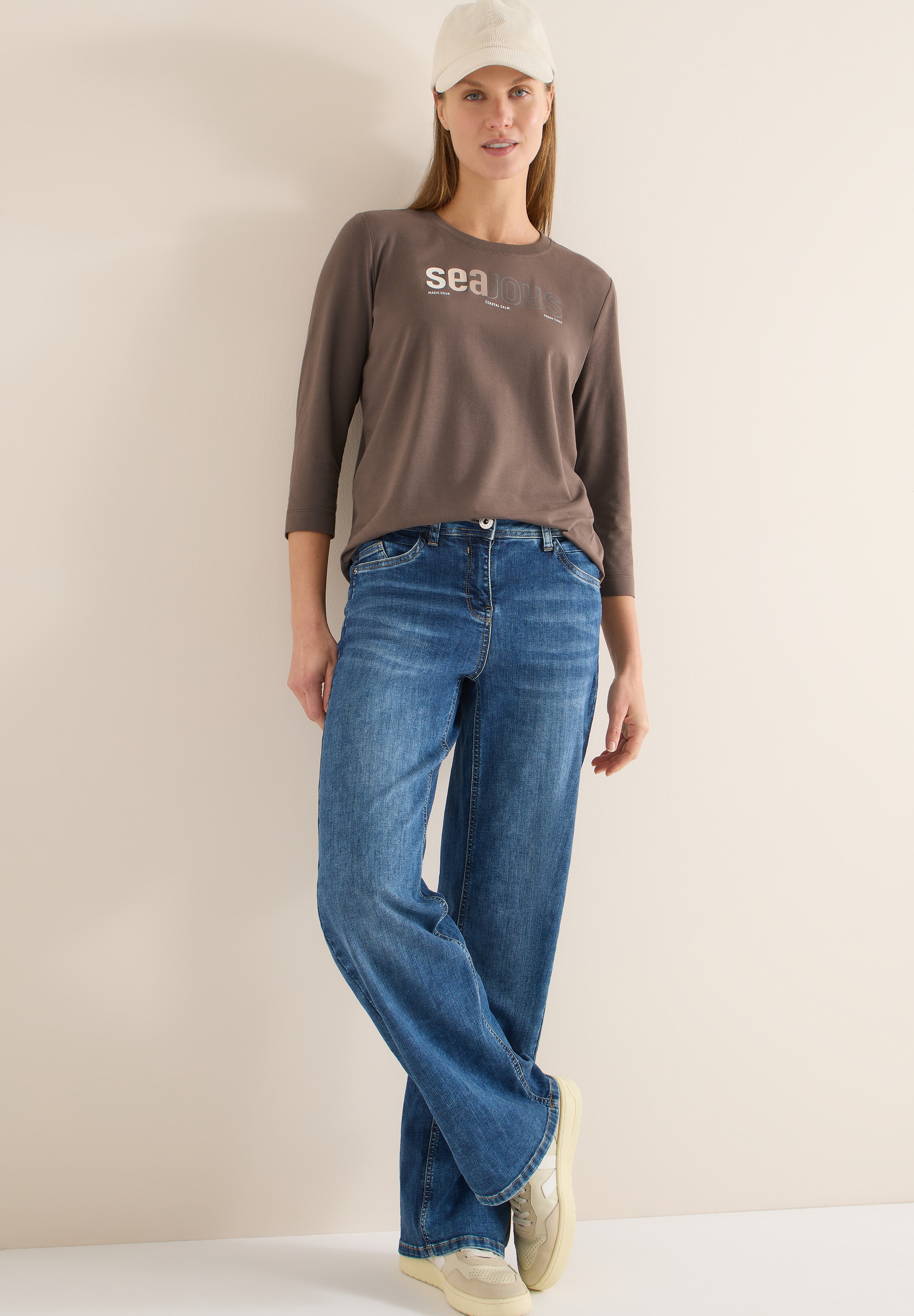 Cecil T-shirt à manches 3/4 mit Frontprint