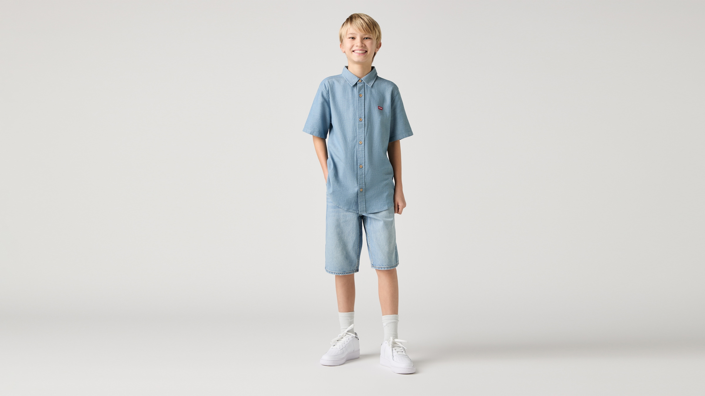 Levi's® Kids Short en jean aus robustem Baumwolldenim