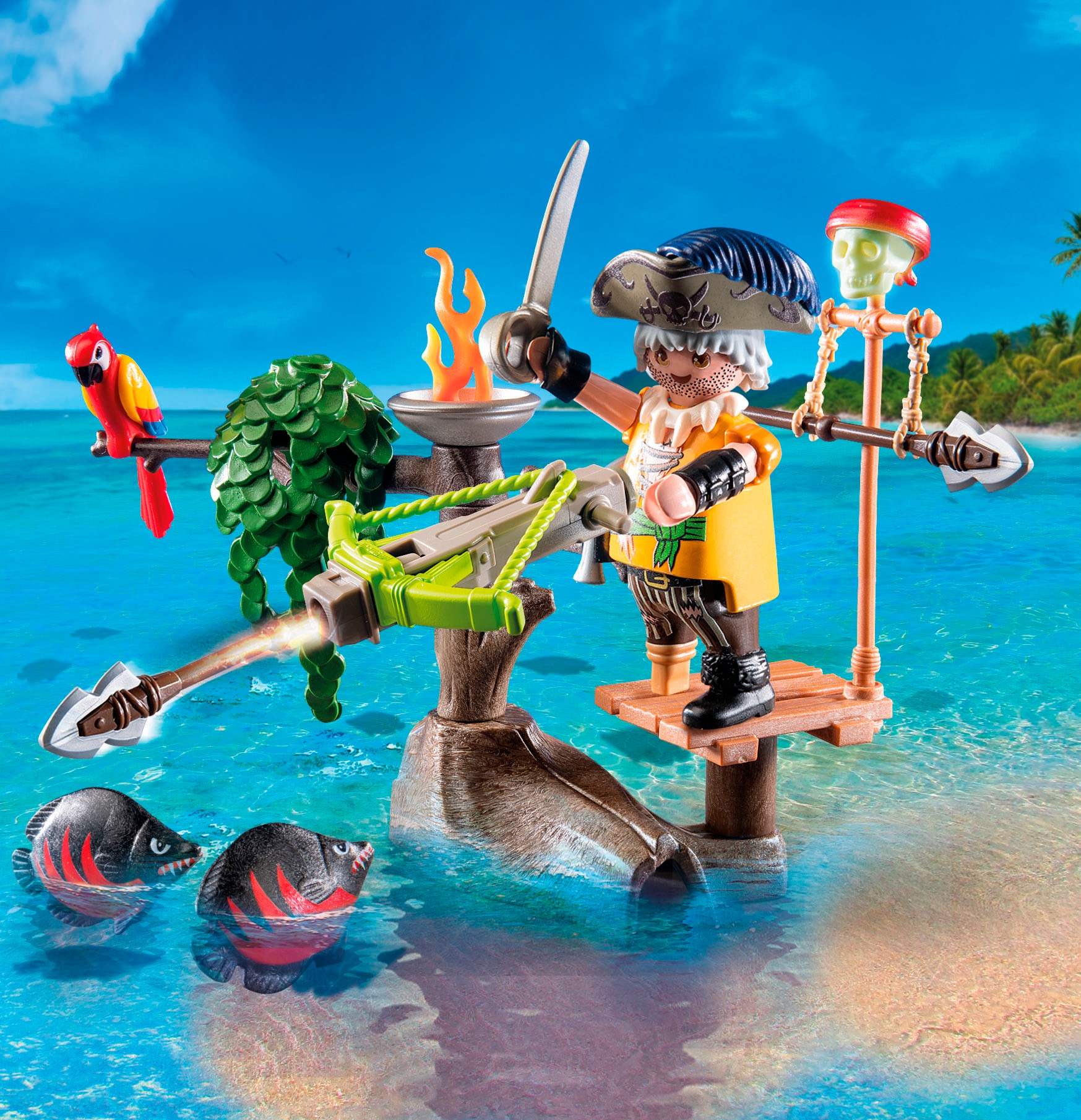Playmobil® Konstruktions-Spielset »Pirat mit Balliste (71795), Playmobil Pirates«