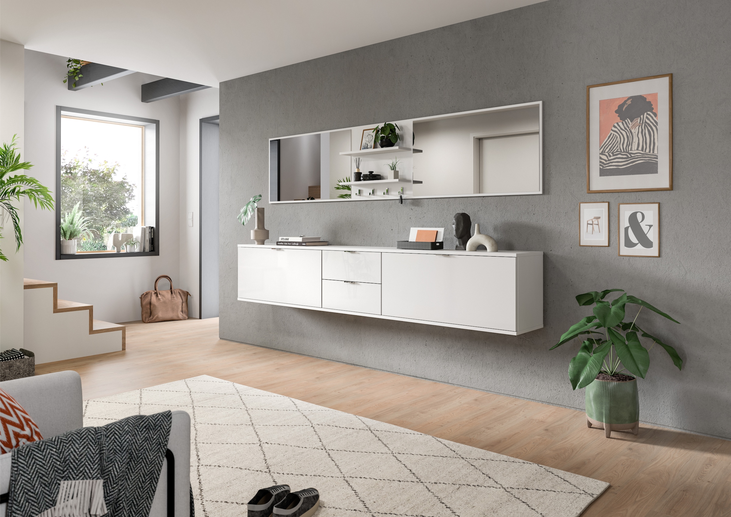 Home affaire Garderoben-Set »Trondheim, Garderobenset 6-tlg. Breite 236 cm,« 6 Stk. tlg.