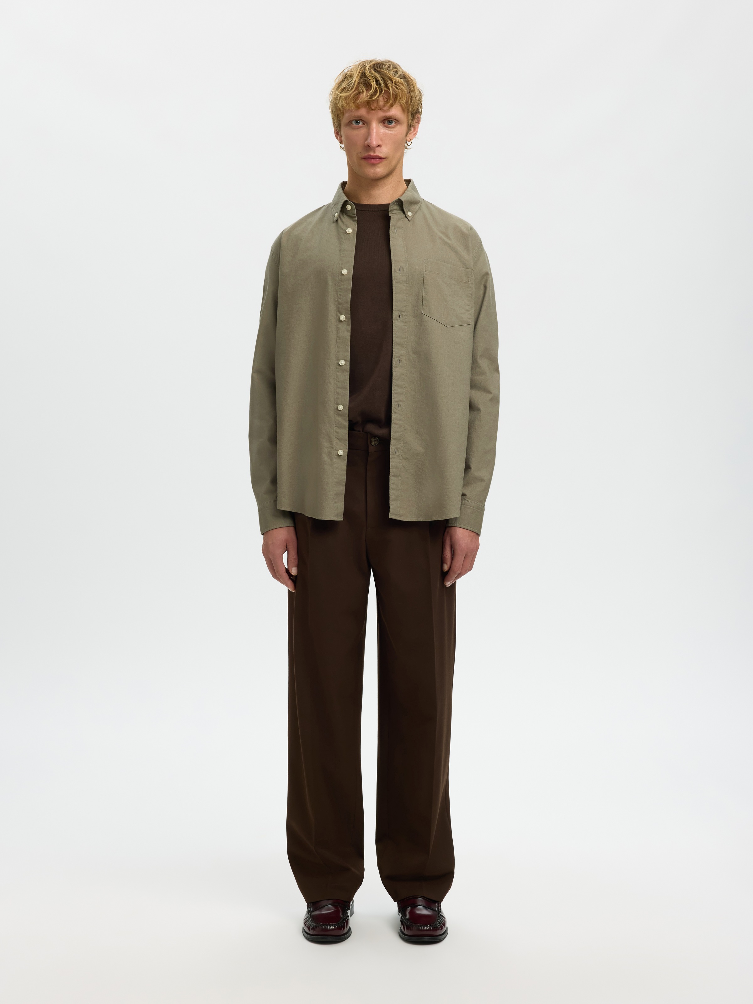 SELECTED Chemise à manches longues »SLHREGRICK-OX SHIRT LS NOOS« coton, coupe régulière