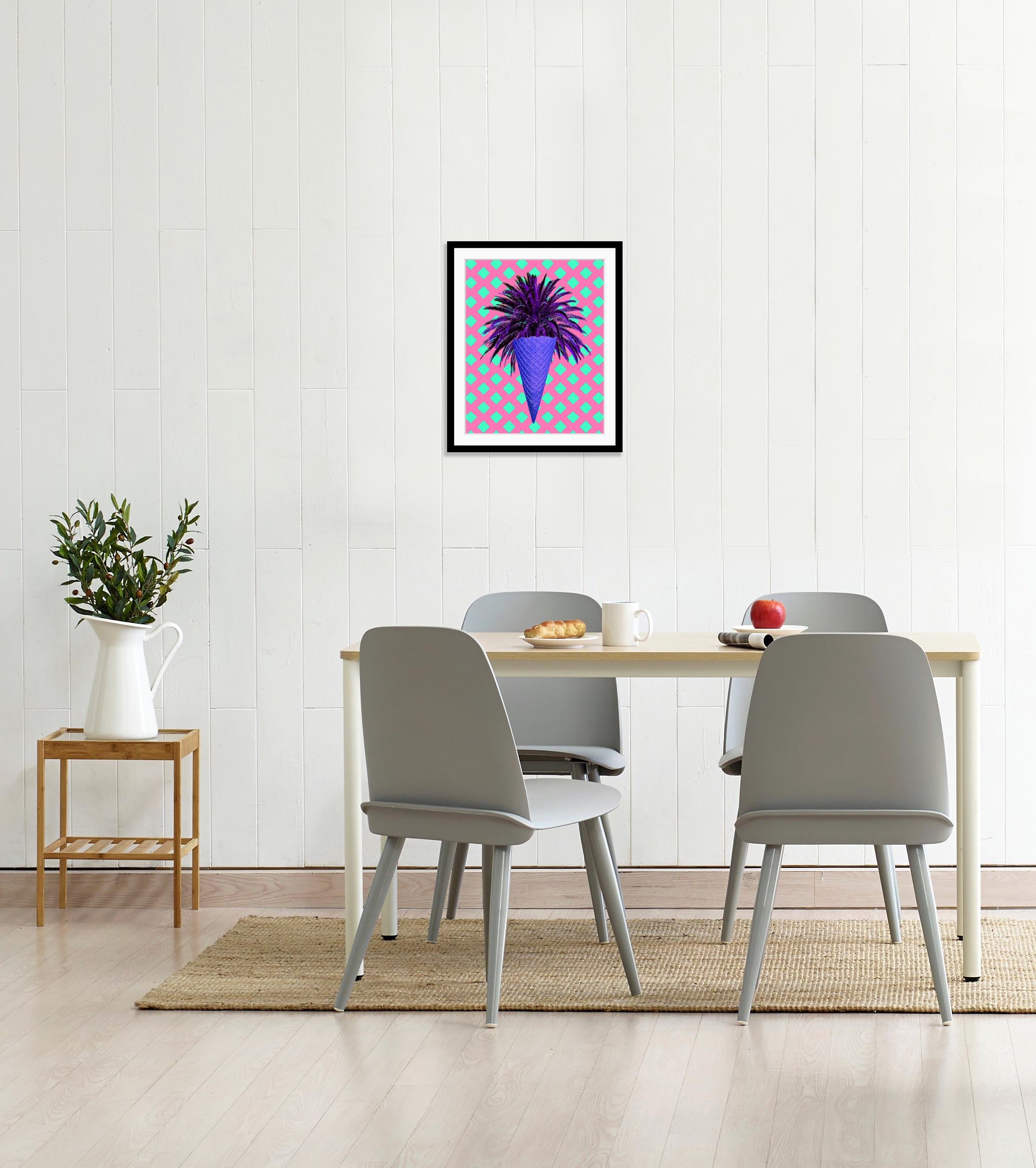 queence Bild »Stella« Eis | Foto | Kunst | Lebensmittel | Palmen | Pflanzen | Pflanzenbilder HD Premium Poster-Druck inkl. Holzrahmen