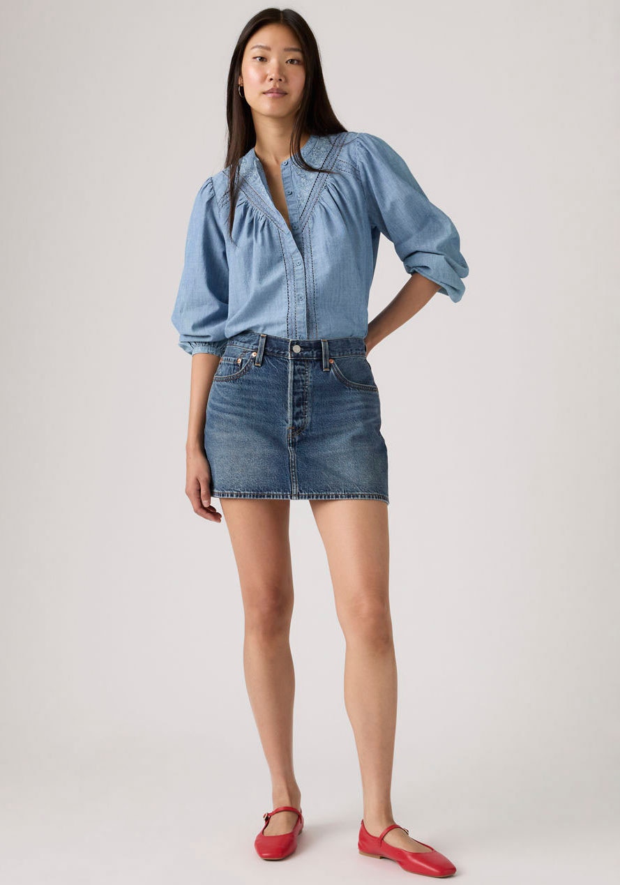 Levi's® Jupe en jean »ICON SKIRT« avec effets usés et bords effilochés