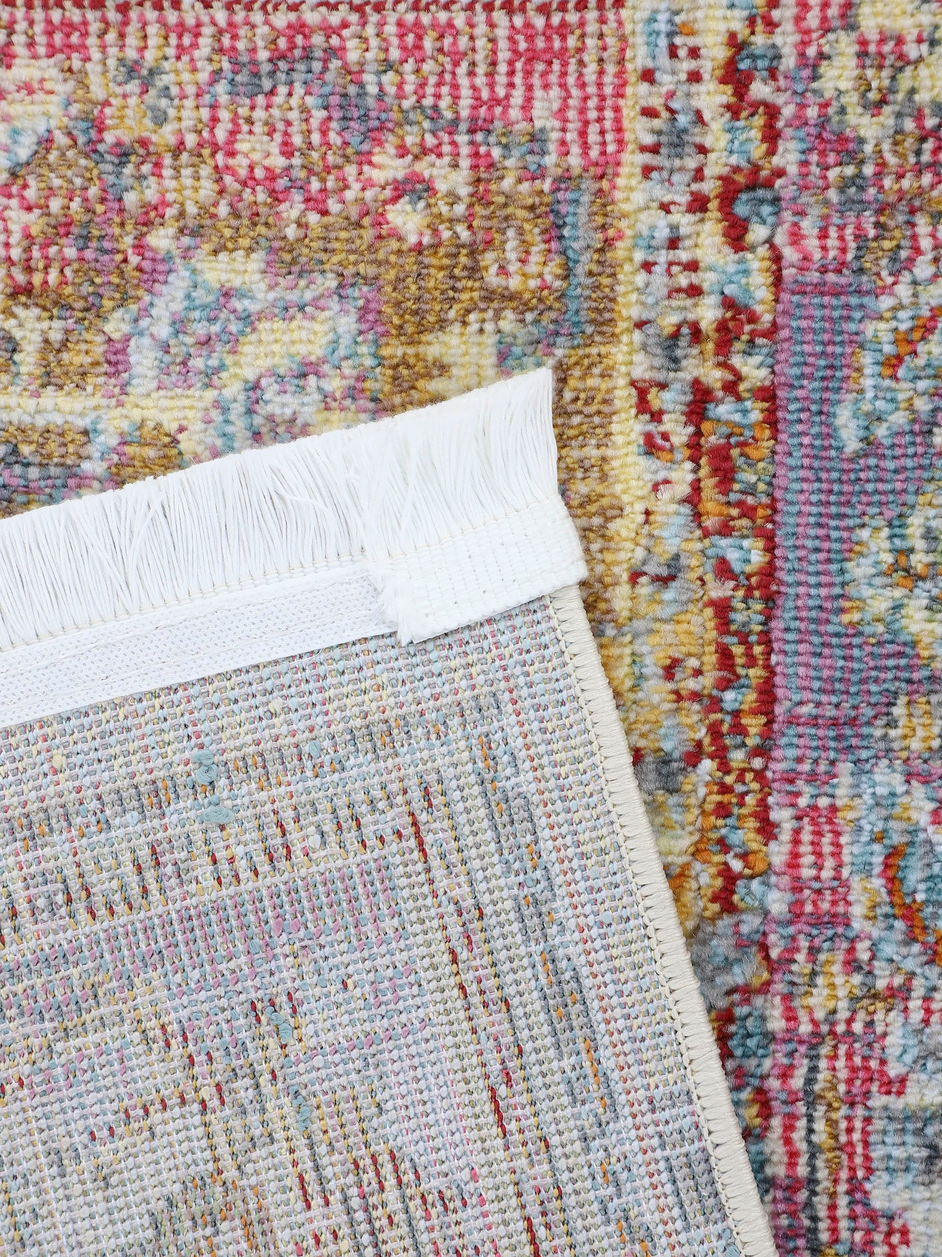 carpetfine Teppich »Esha ,   auch als Läufer erhältlich« rechteckig 8 mm Höhe Vintage Orient Look, schöne Farben, mit Fransen, Wohnzimmer