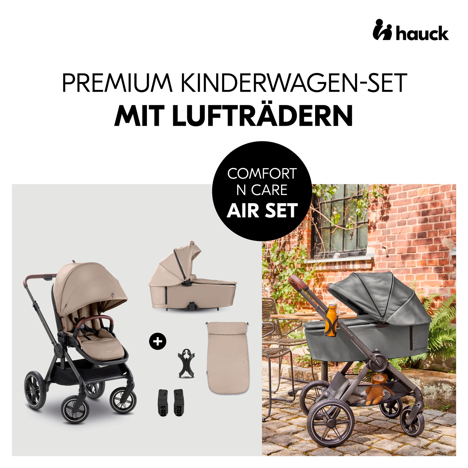 Hauck Kombi-Kinderwagen »Comfort N Care Air« 22 kg Belastbarkeit bis 22 kg
