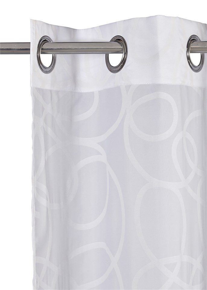 my home Rideau »Tanaro« Œillet 2 cuis tlg. 2-er Set, mit Schlingen-Motiv bedruckt, Polyester