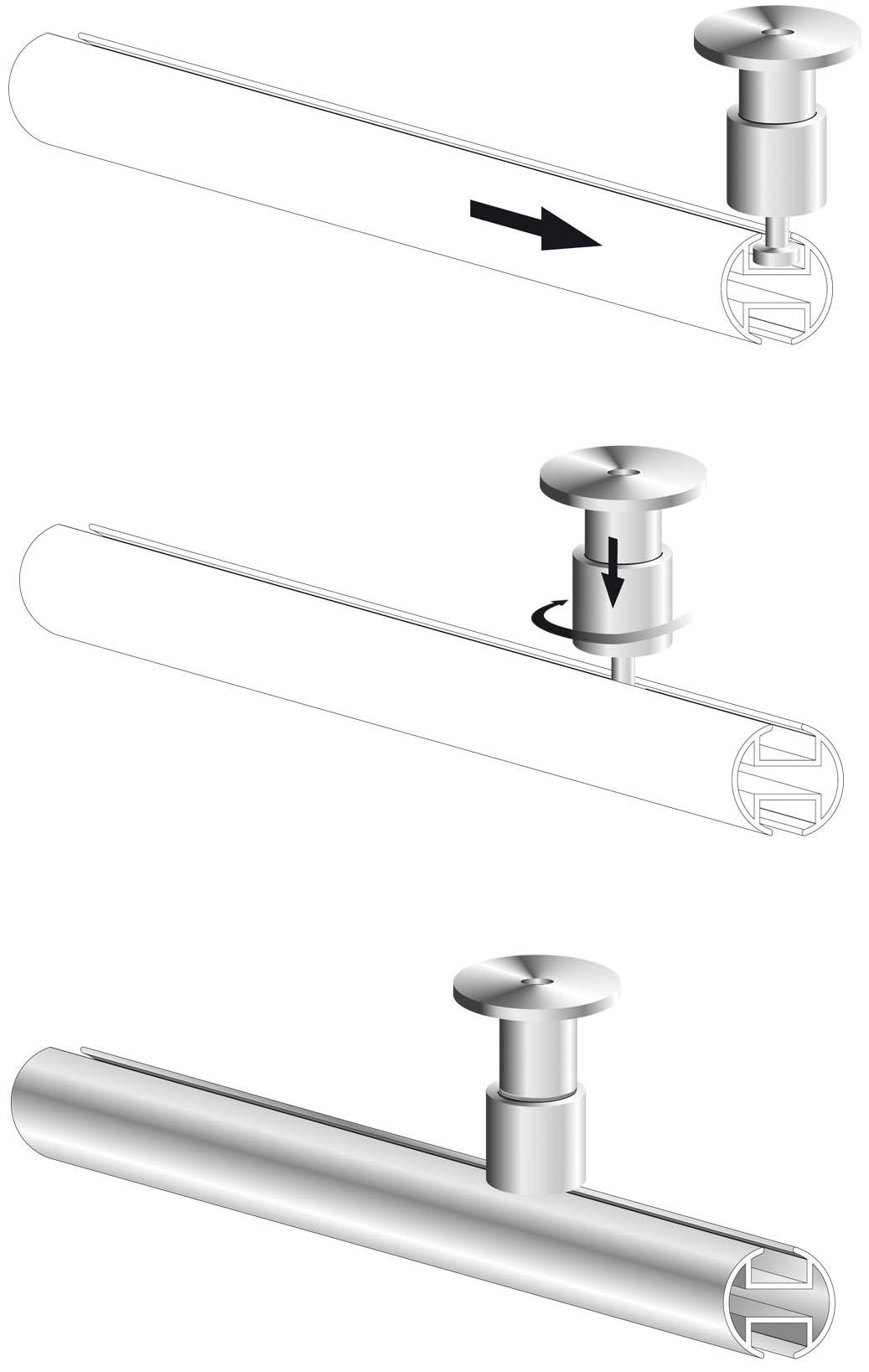 Liedeco Deckenträger für Gardinenstangen »Power« für Gardinenstangen Ø 20 mm