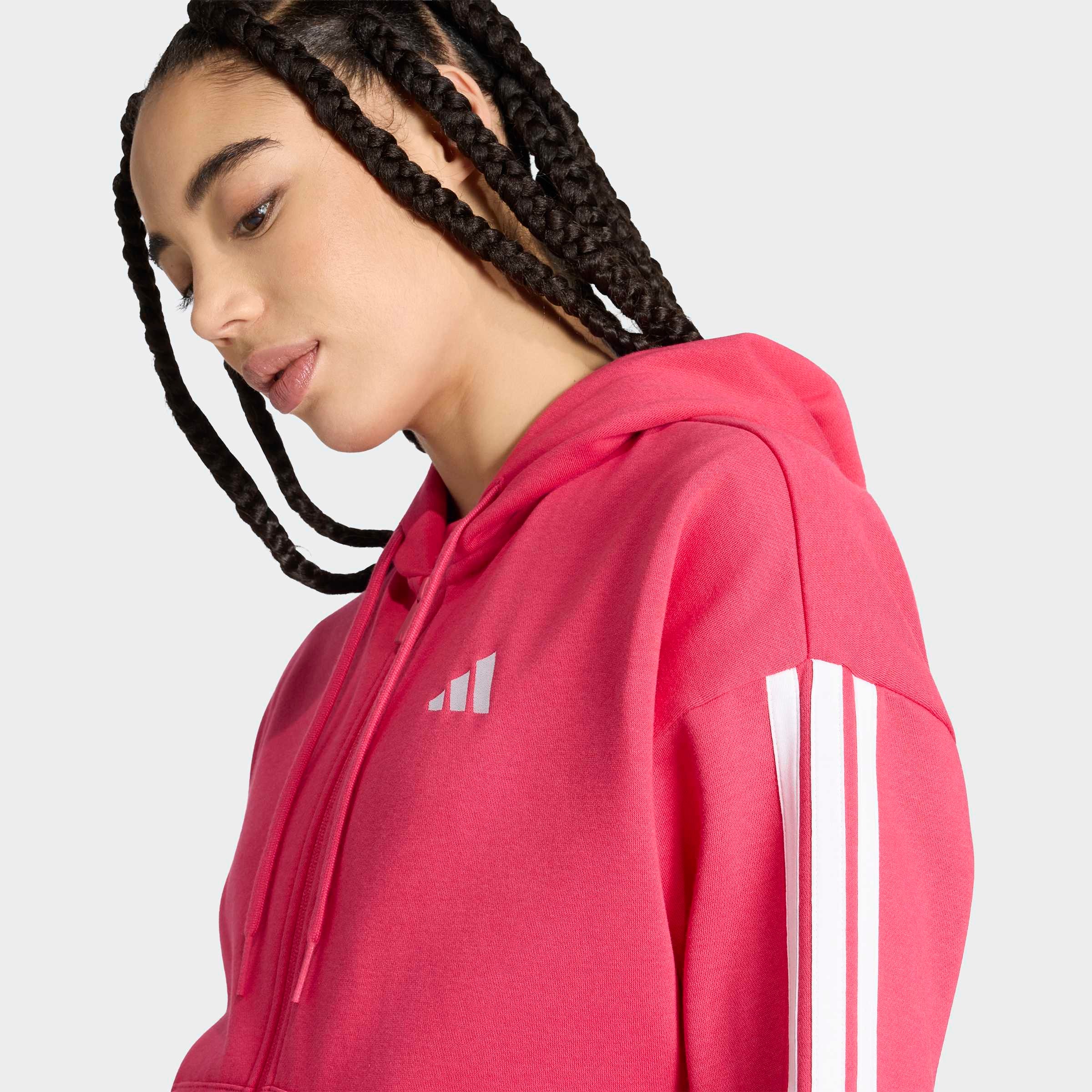 adidas Sportswear Kapuzensweatjacke »ESSENTIALS 3-STREIFEN FLEECE«