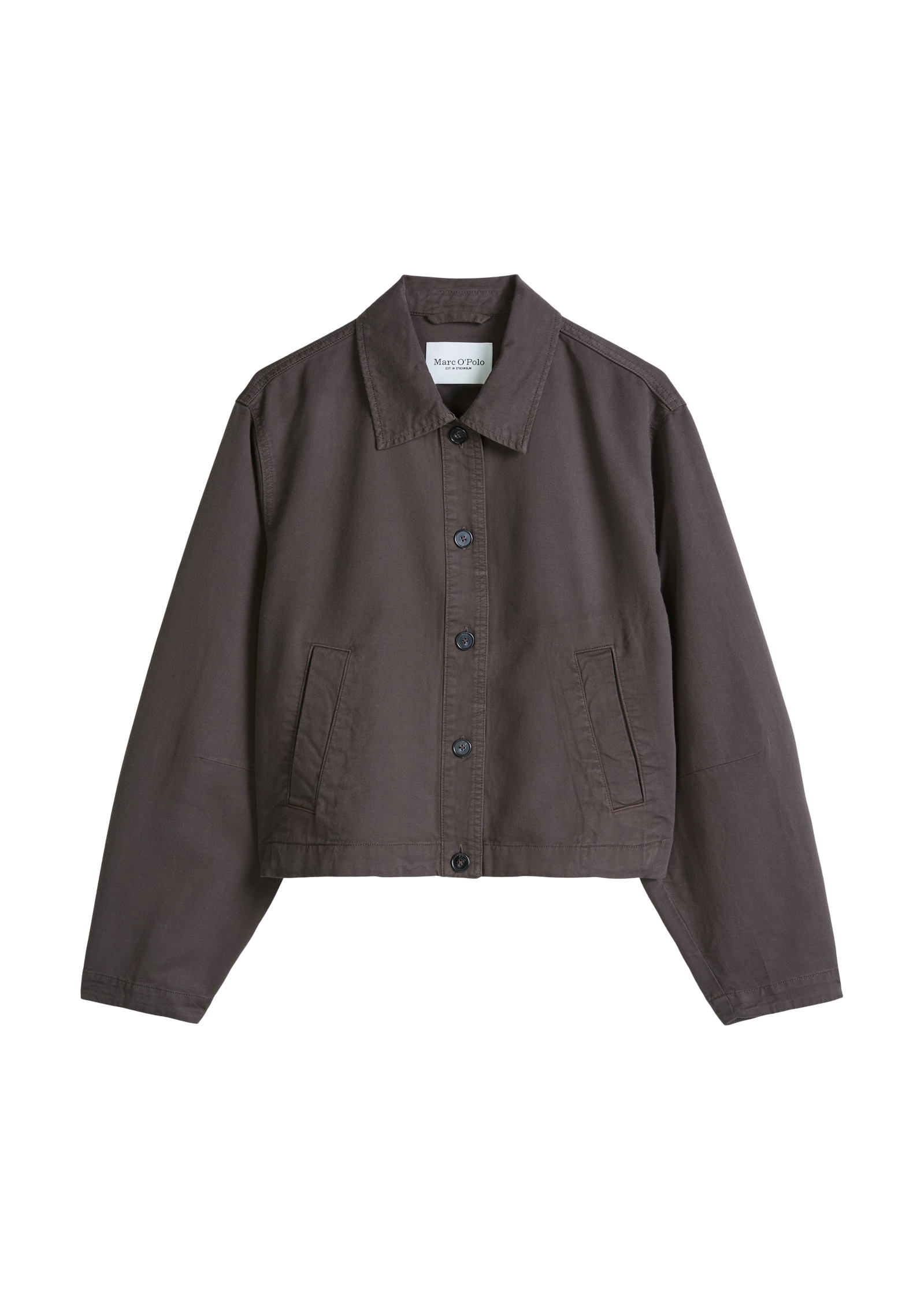 Marc O'Polo Veste chemise forme A en mélange coton bio, lyocell et lin
