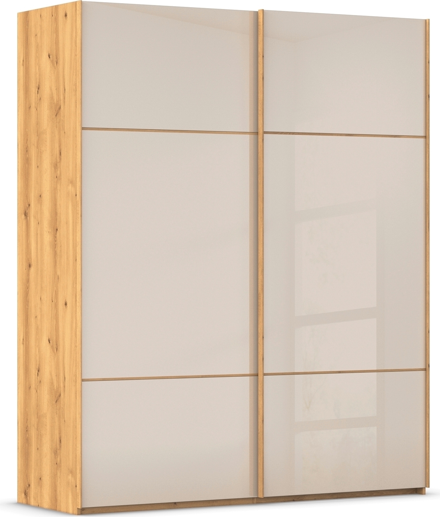 rauch »Kleiderschrank Schrank Garderobe Schlafzimmerschrank SCALE-TRIO« edle dreigeteilte Front mit 2 Zierleisten Glasfront MADE IN GERMANY