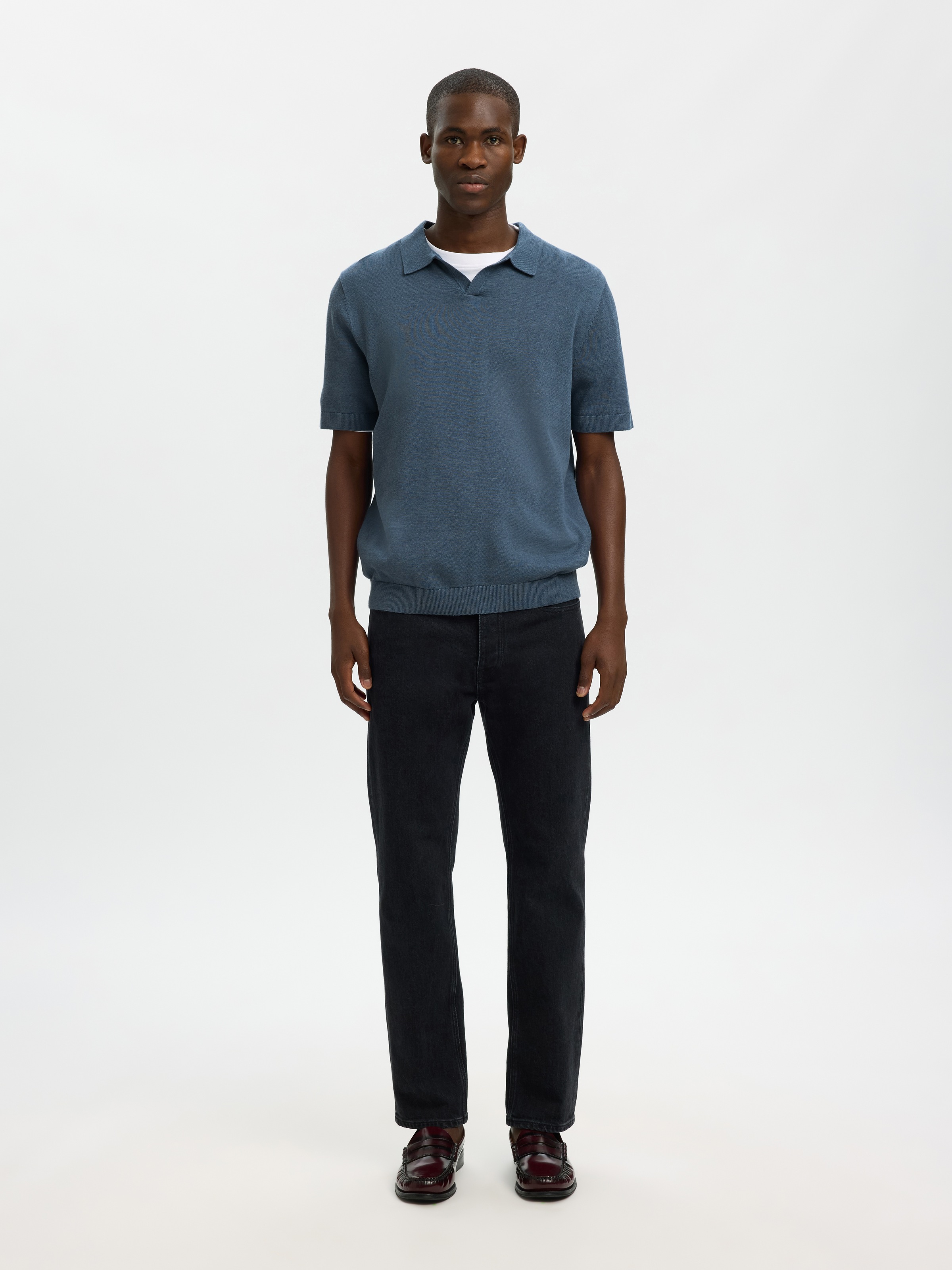 SELECTED Polo »SLHMATTIS SS KNIT SUN OPEN POLO NOOS«