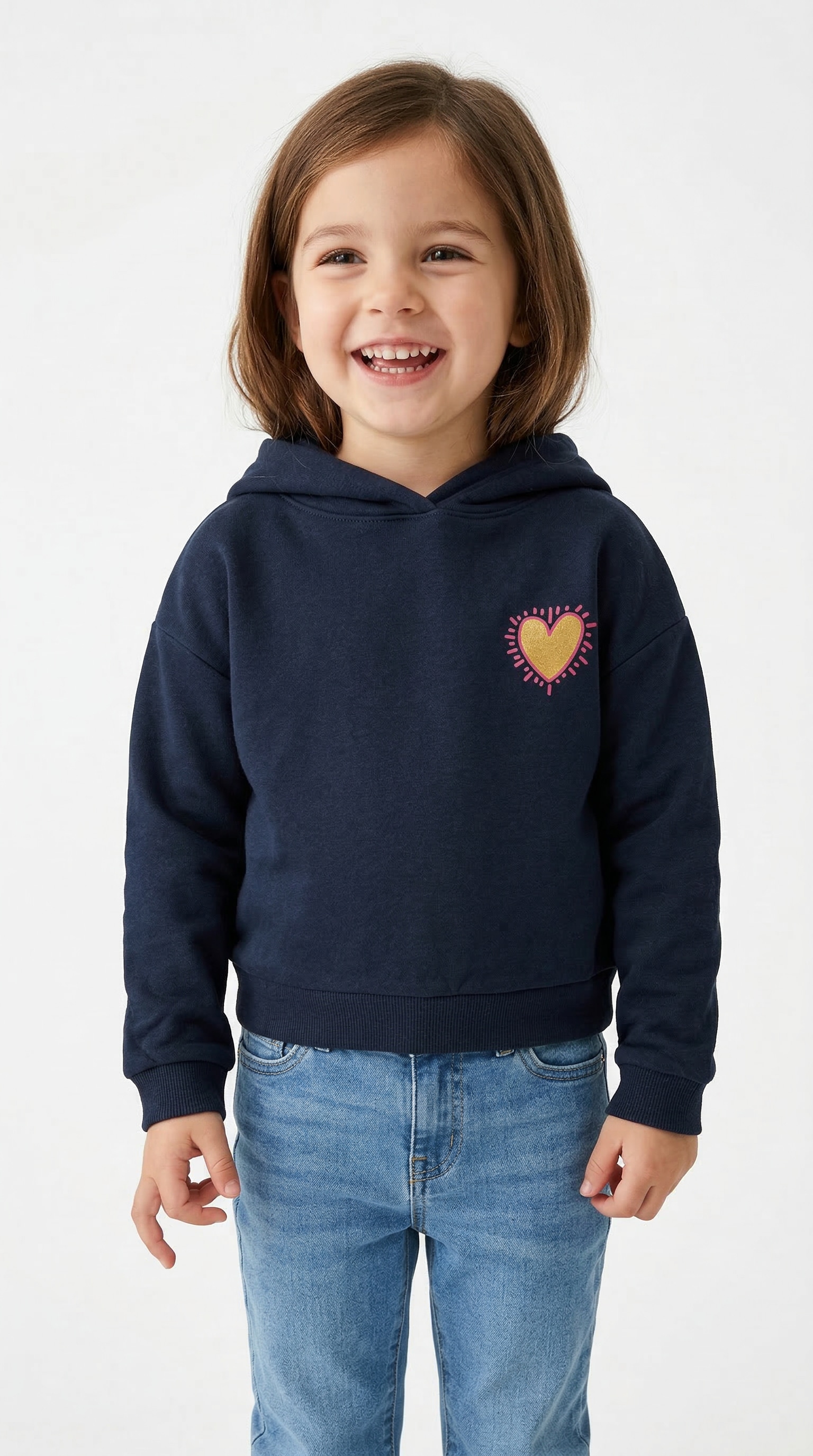 KIDS ONLY Kapuzensweatshirt »KOGCOOPER LIFE LOV E LS HOOD FR SWT«, Baumwollmischung, regular fit
