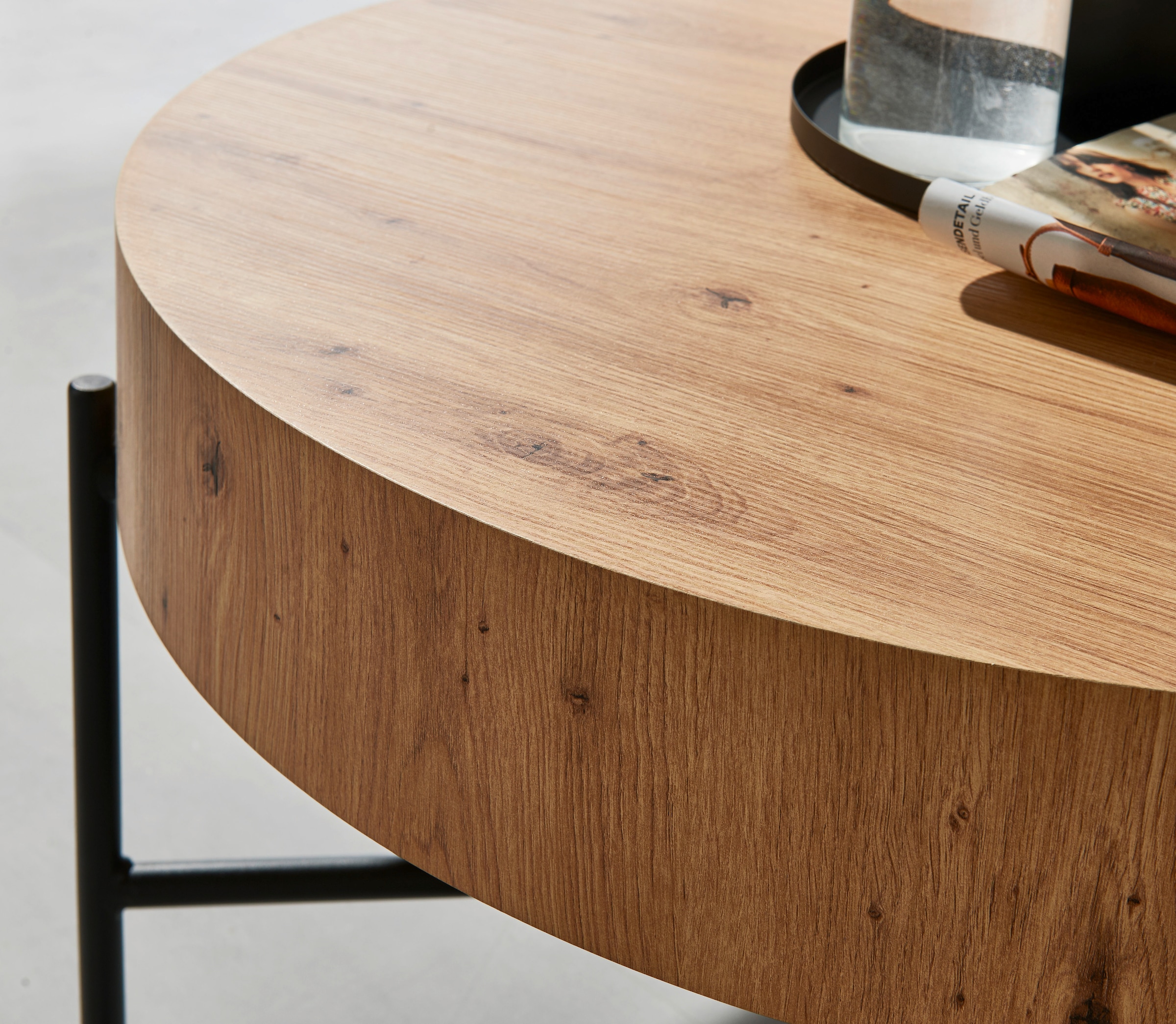 Stolkom Couchtisch »Antonia Couchtisch Ø/H 80x42 cm« 1 Stk. tlg. Durchmesser 80, 4-Fuss Metallgestell