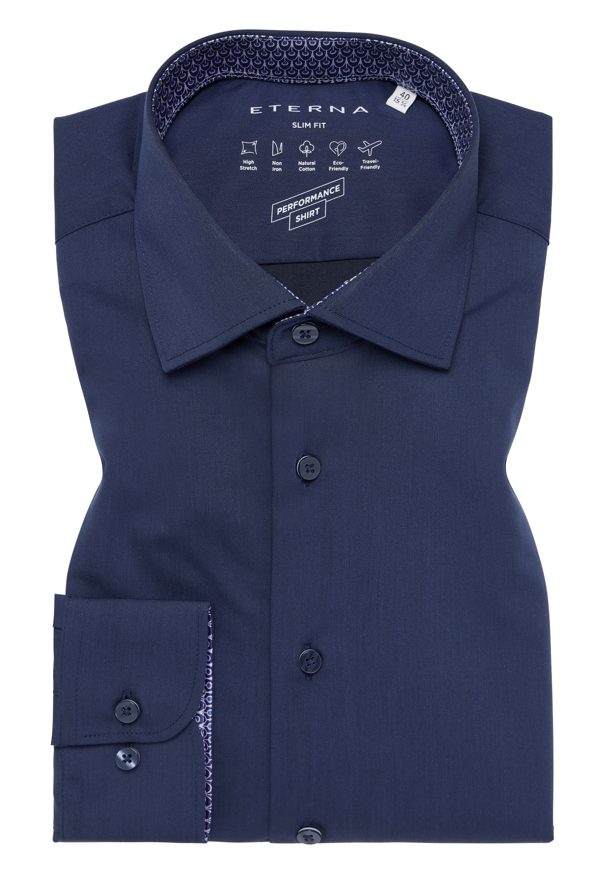 Eterna Langarmhemd »SLIM FIT« NON IRON (bügelfrei)