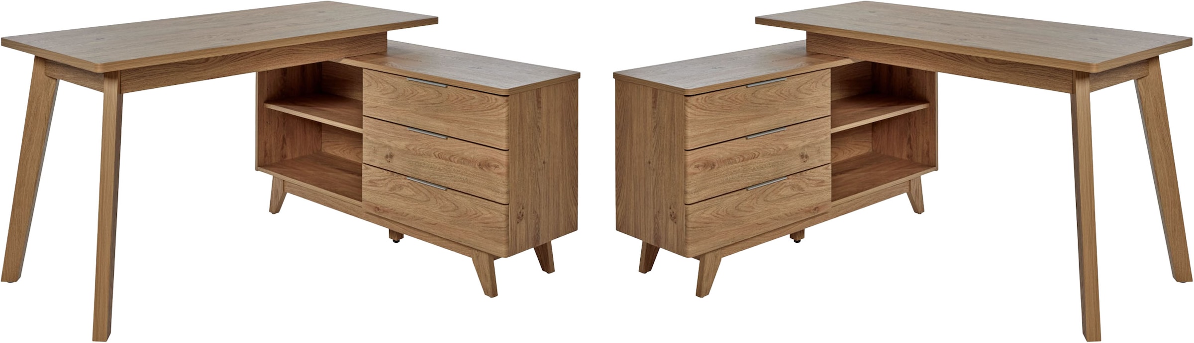 Jahnke Eckschreibtisch »LIBRE D 240 E« 1 Stk. tlg. wechselseitig montierbar, Breite ca. 140 cm