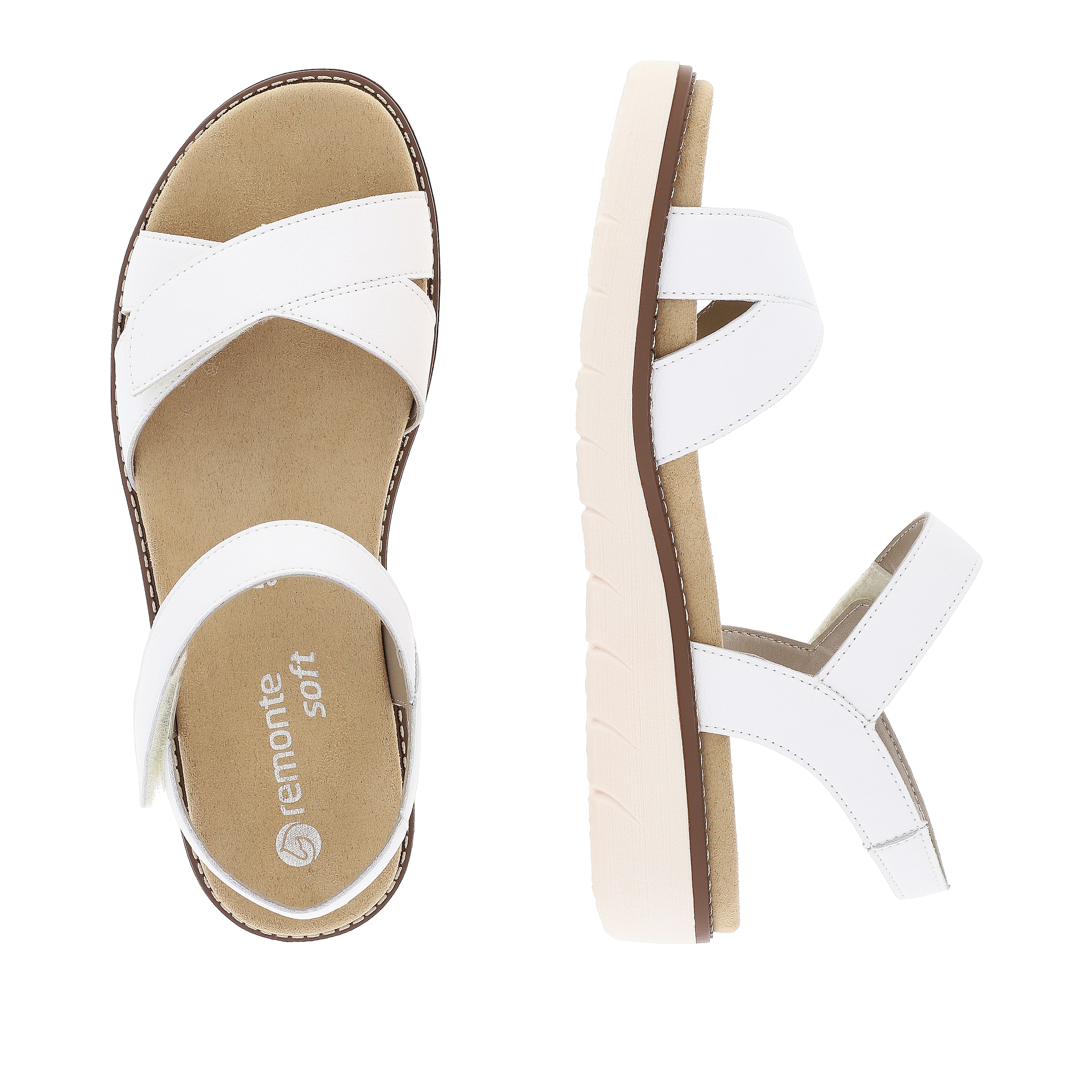Remonte Sandale à lanières  , Plateau, Sommerschuh, Sandalette mit Lite ´n Soft Ausstattung