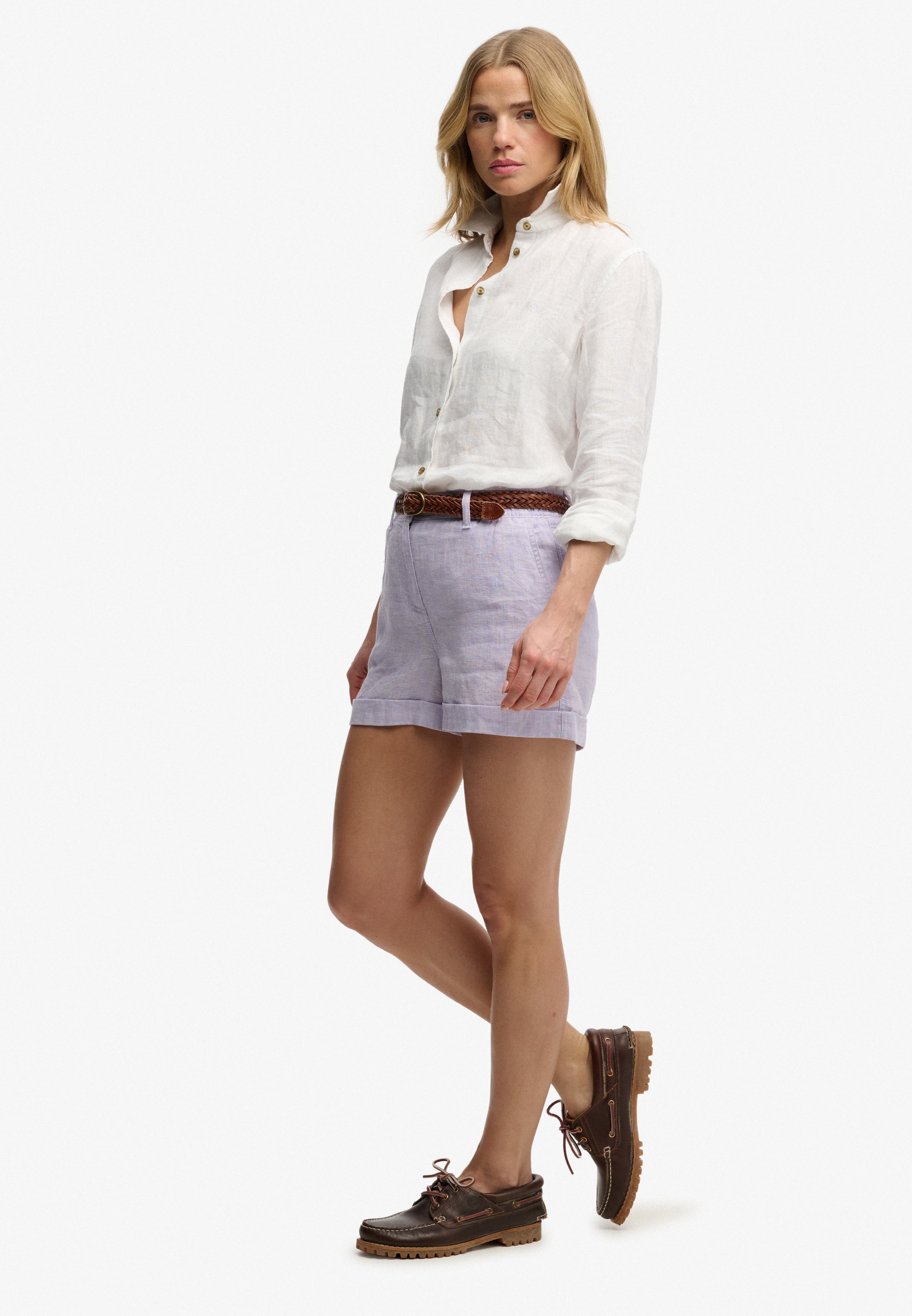 Superdry Short »MID RISE LINEN SHORT«  en 100% lin