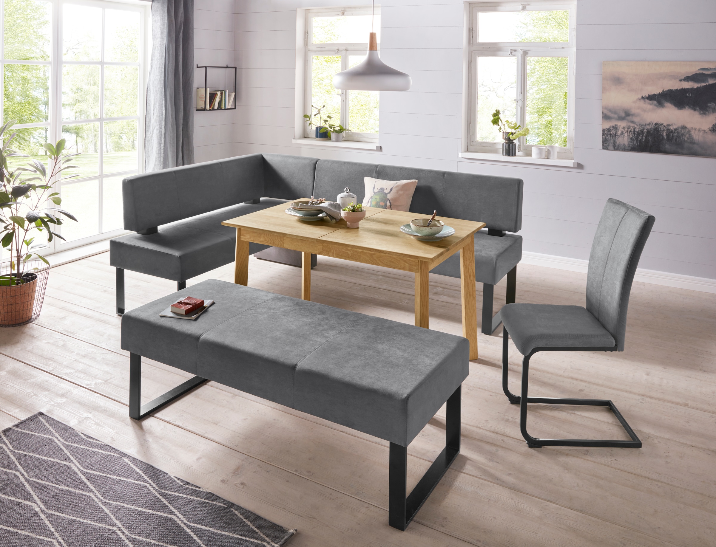 GOODproduct Banc d'angle »Oliver mit Metallgestell, Küchenbank« différents revêtements velours pour banc de salle à manger OTTOs Choice