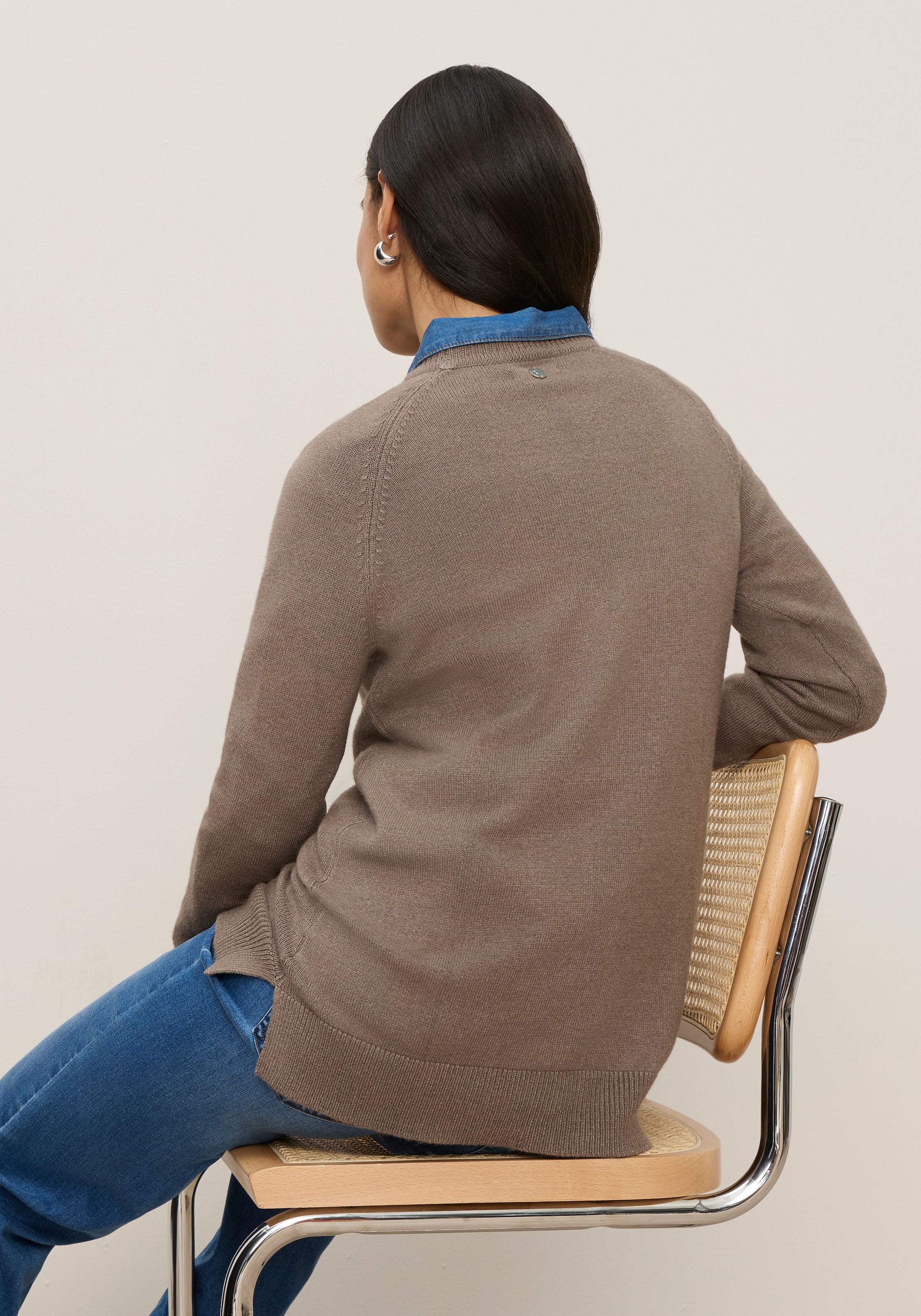Tamaris Strickpullover »mit Oversize-Passform« mit seitlichen Schlitzen