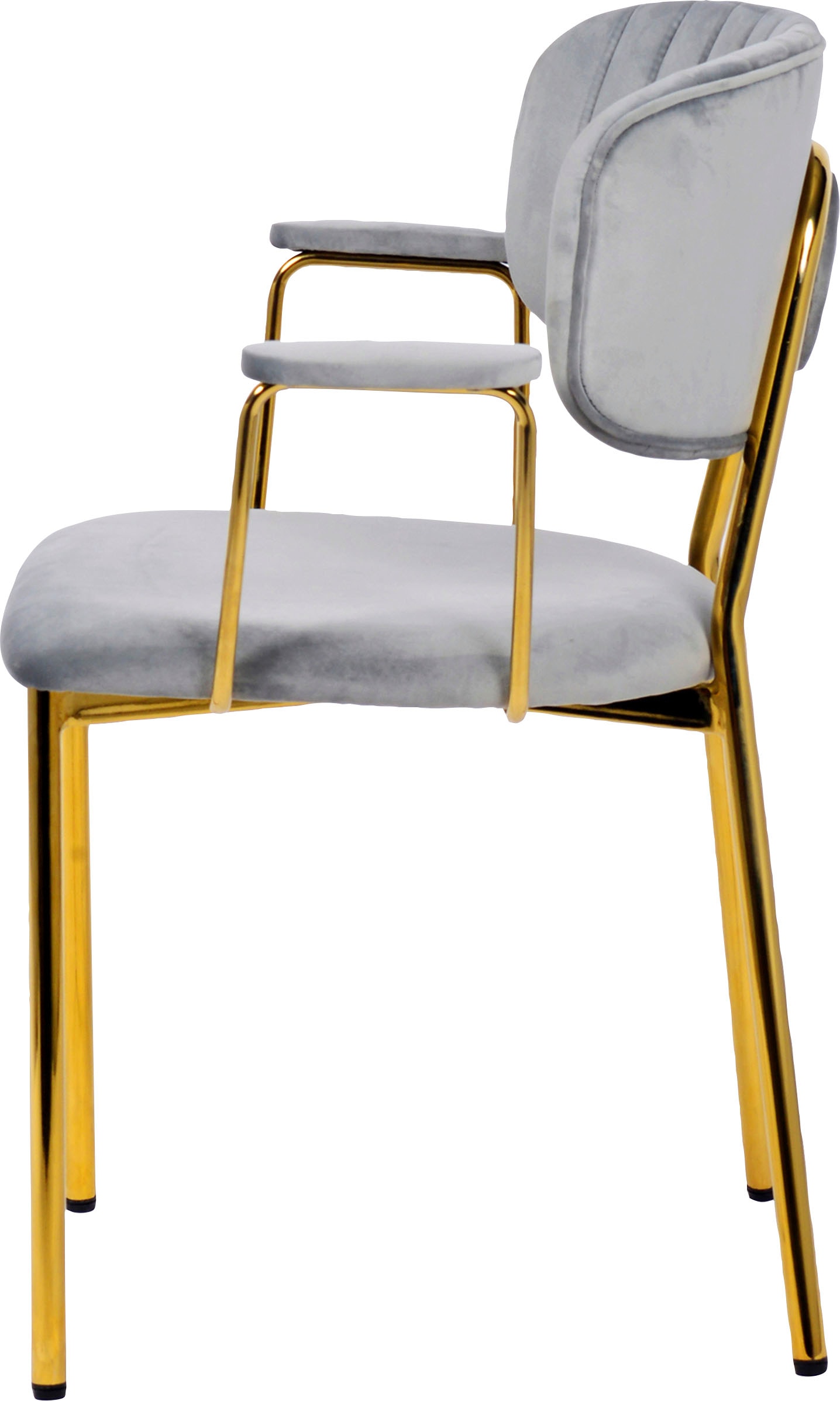 Kayoom Chaise à 4 pieds »Stuhl Kian 225 2er-Set, Gestell aus Edelstahl, Rückenpolster« (Set) 2 cuissamtweicher Bezug Rückenpolster ist ein Hingucker