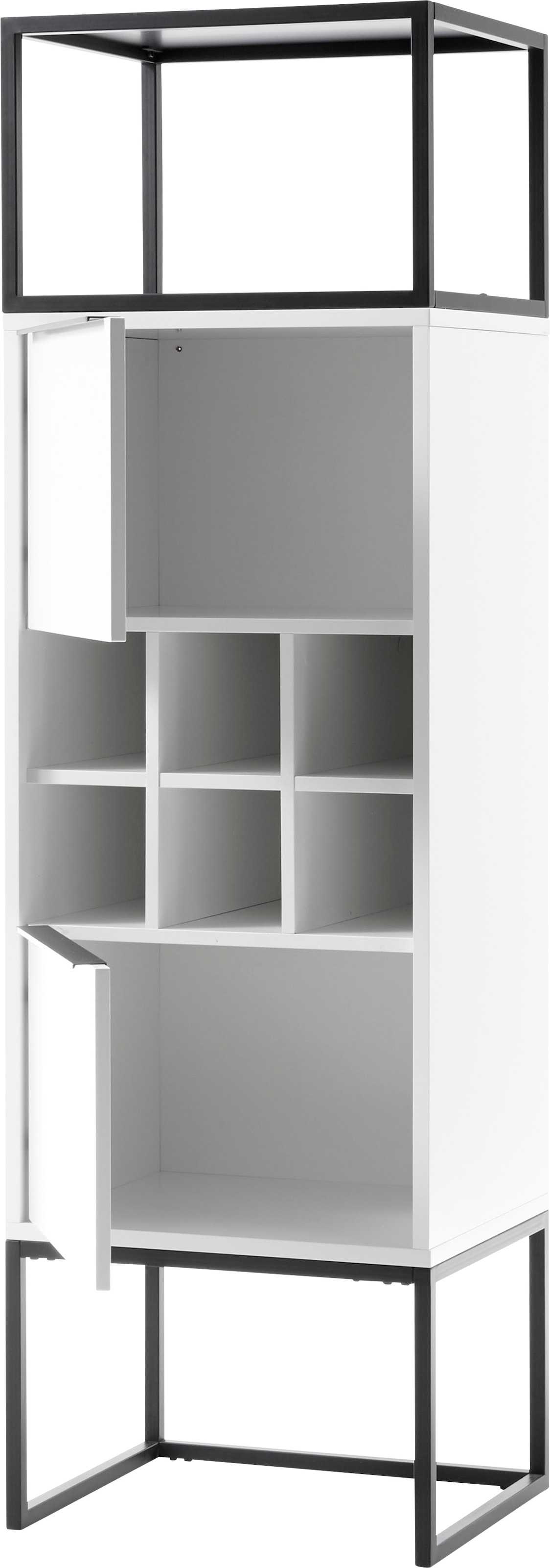 HBZ Highboard »Lille« 1 Stk. tlg. mit LED-Beleuchtung, Wohnzimmerschrank in Eiche Artisan NB