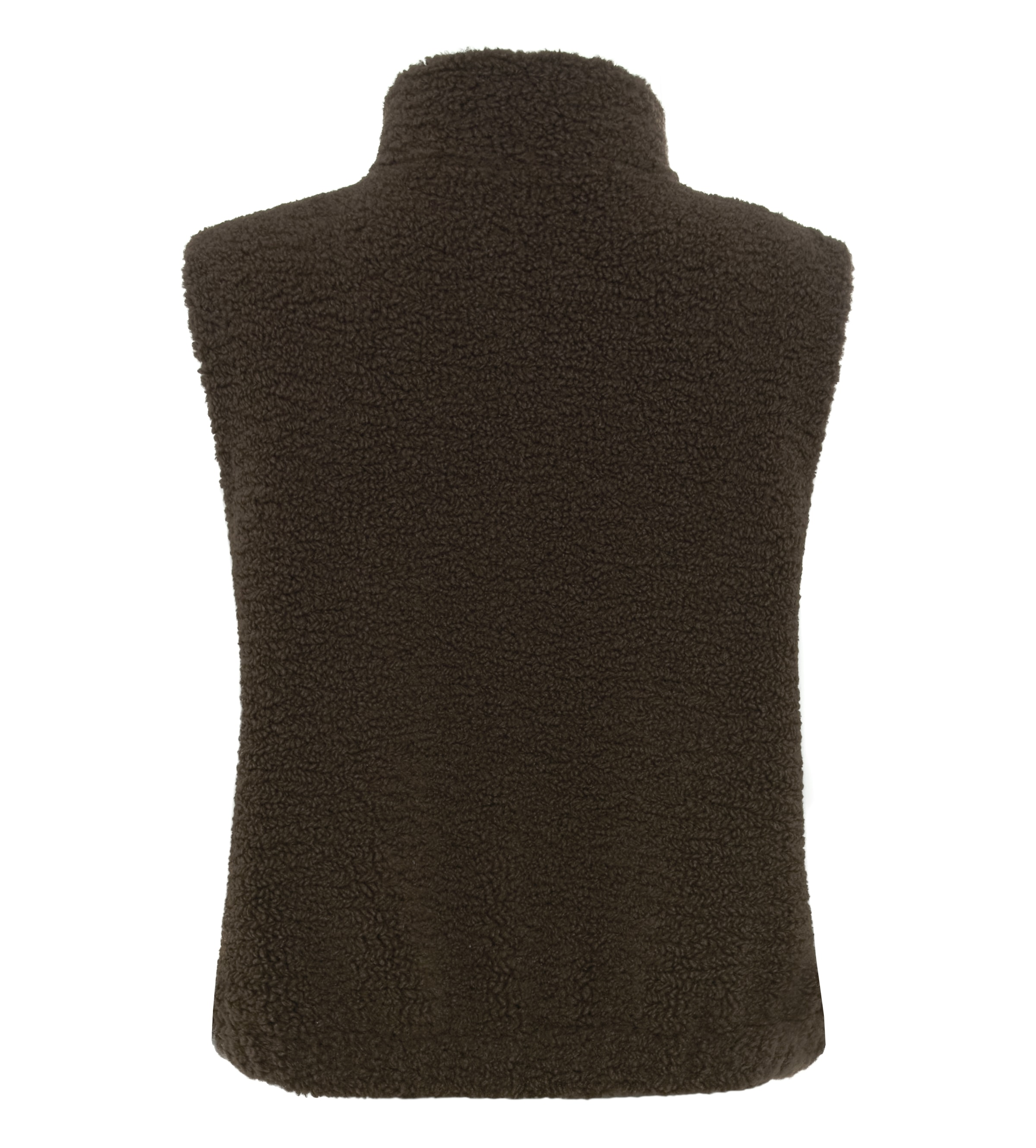 Fuchs Schmitt Gilet en imitation fourrure »Webpelzweste« Col montant, coupe régulière, patte de boutonnage cachée