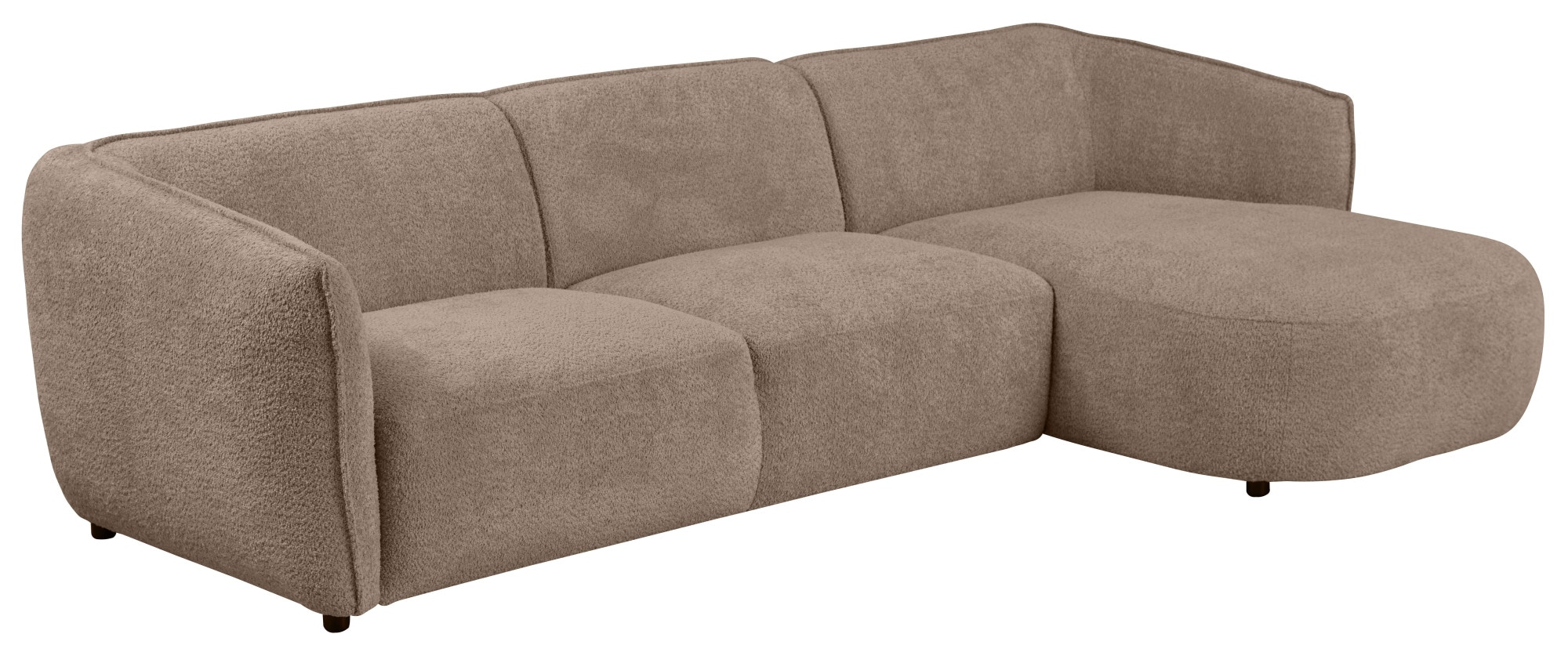 GOODproduct Canapé d'angle »OSTRUP Rundsofa, L-Form, Naturtöne, Boucle oder Chenille« largeur 280 cm, forme organique aux courbes douces