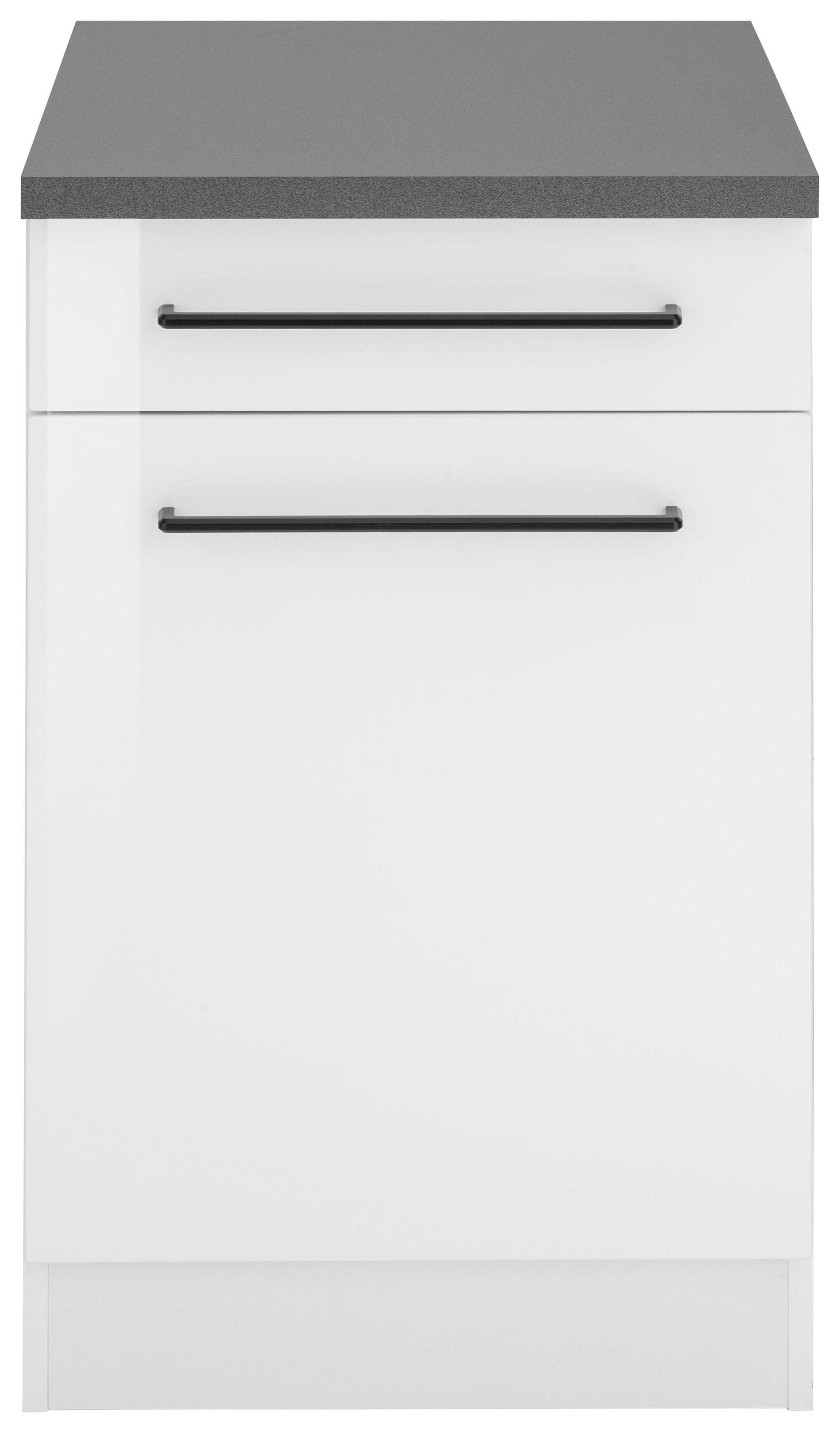 KOCHSTATION Armoire basse »KS-Tulsa« 50 cm breit, 1 Tür, 1 Schubkasten, schwarzer Metallgriff, MDF Front