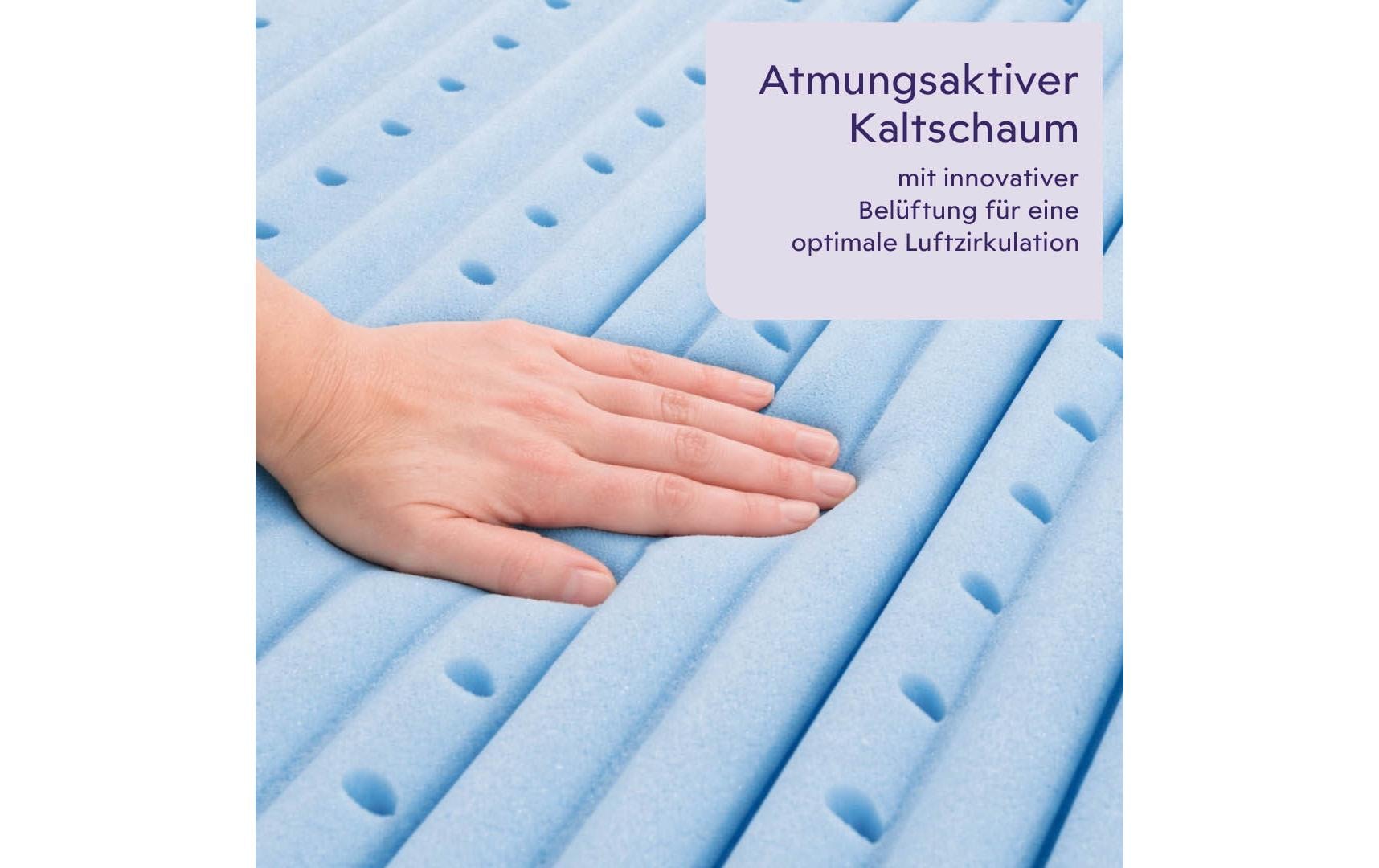 Träumeland Matelas mousse confort »Turin, Naturfaser« 20 cm hoch 1 cuis tlg. Erwachsenenmatratze mit 7-Zonen-Komfortschnitt