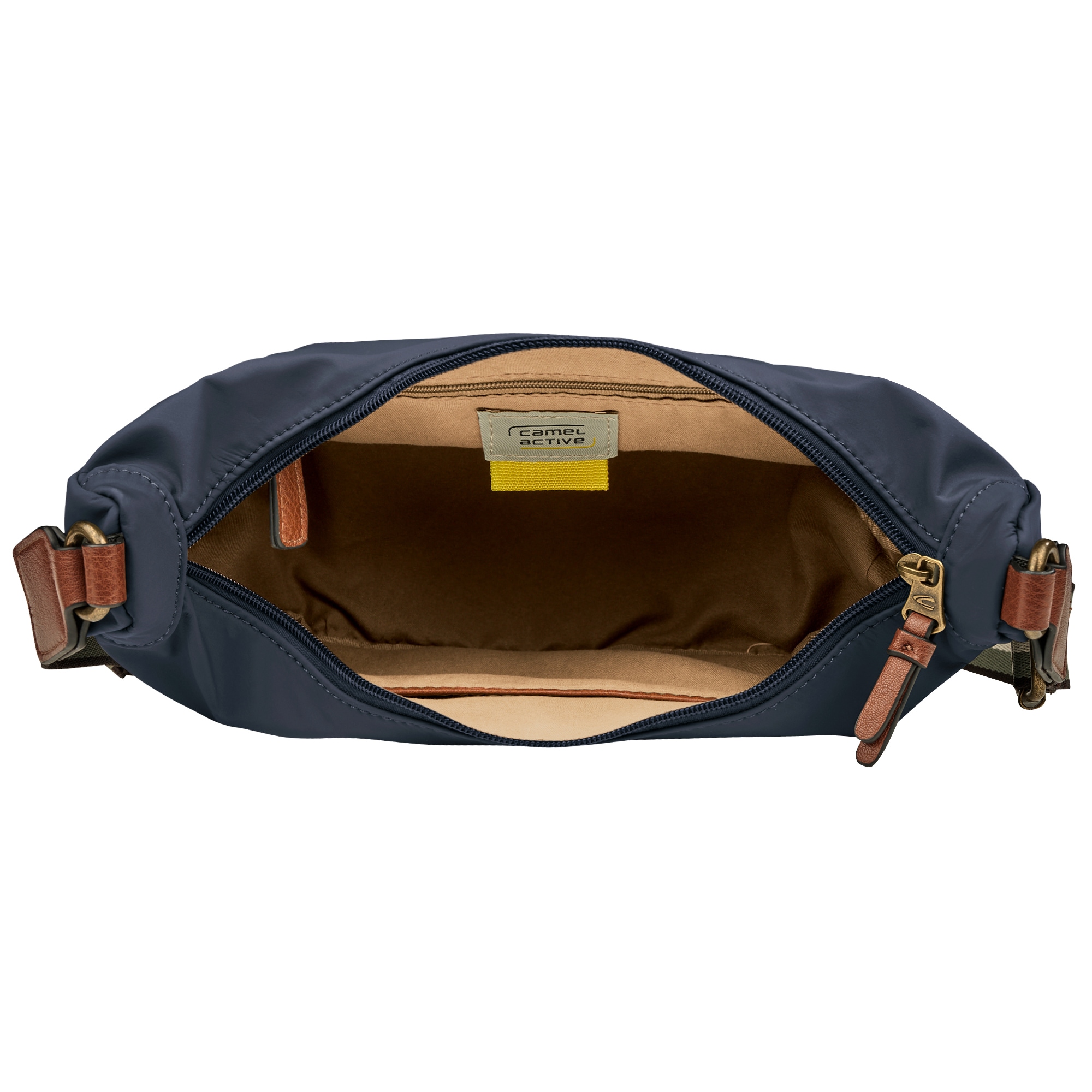 camel active Sac à main »Bari« en nylon mat de haute qualité avec sangle tissée rayée