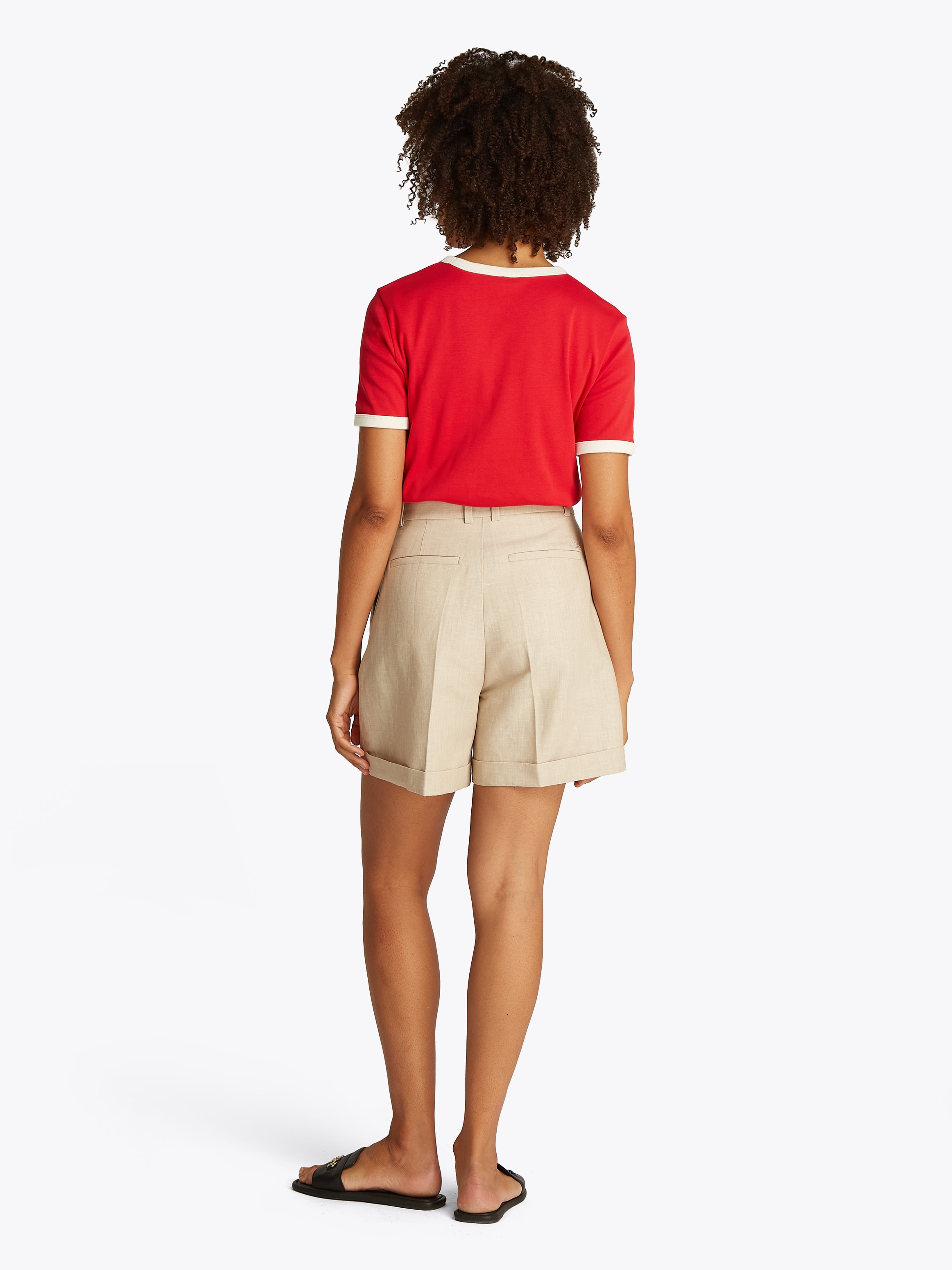 Tommy Hilfiger Short »LINEN MIX PLEATED SHORT«  mit Falten ,kühlendes Premium Leinen