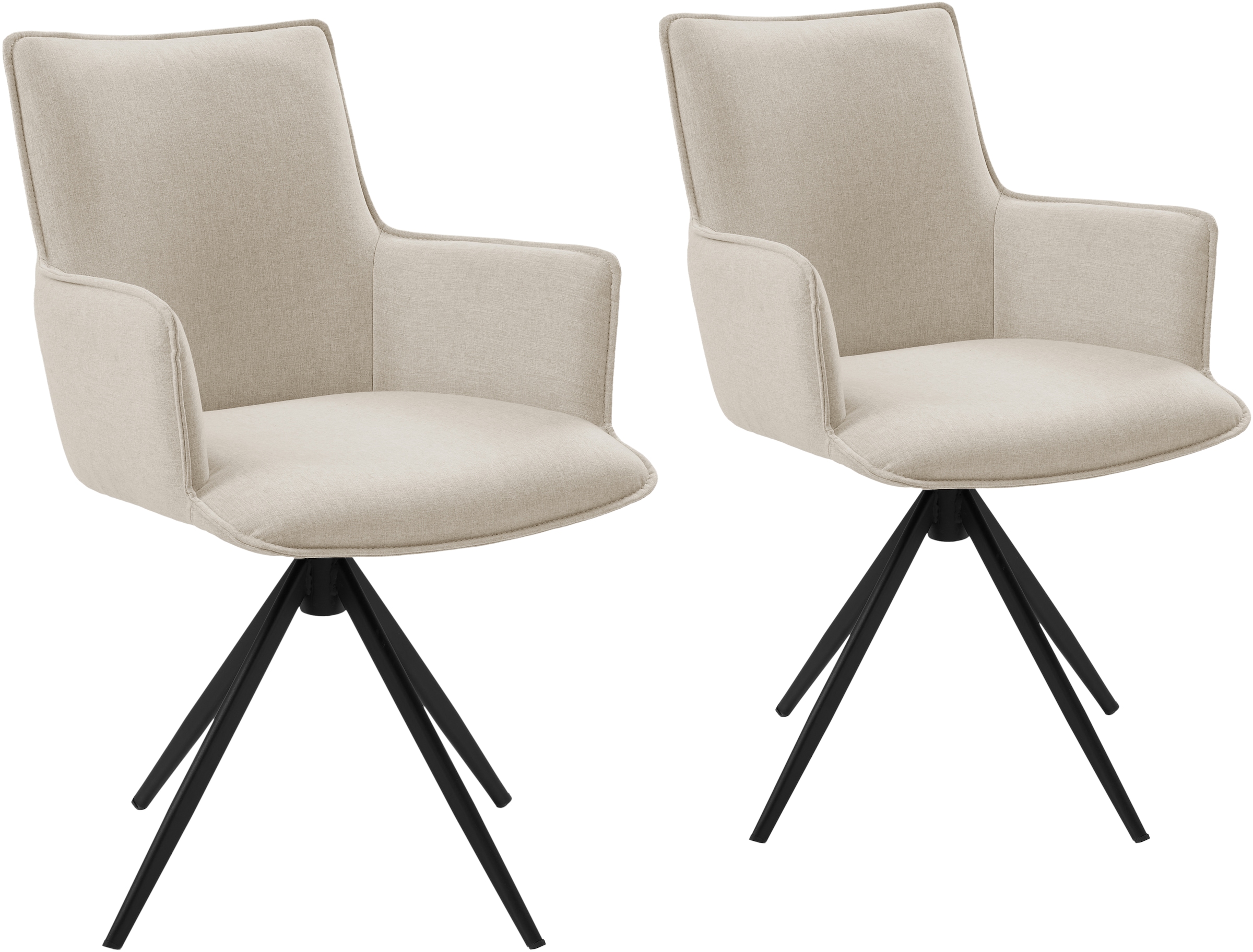 GOODproduct Drehstuhl »Amoreve« (Set) 2 Stk.Strukturstoff,  Metallgestell, 360 Grad Drehfunktion