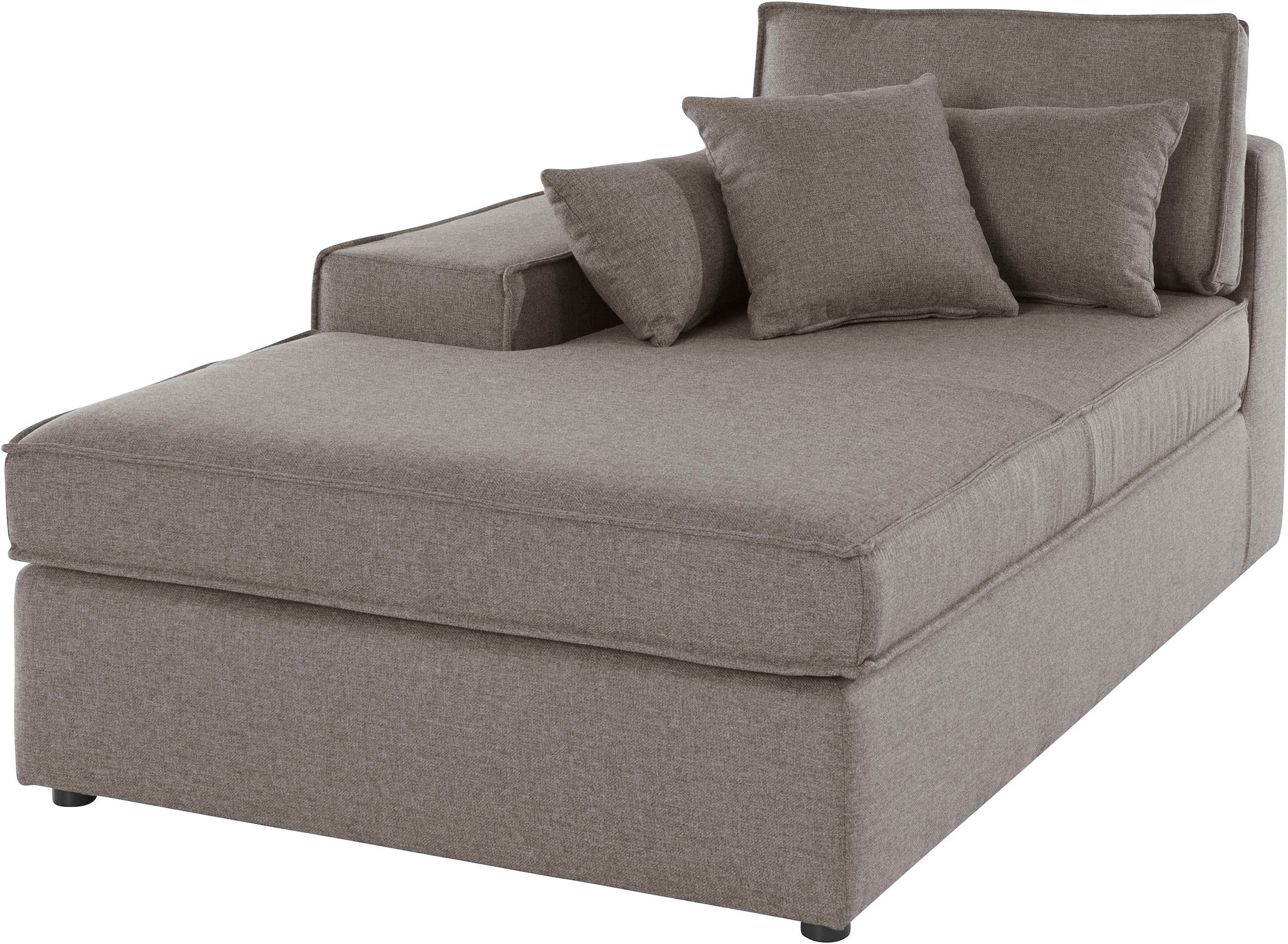 GOODproduct Ottomane »Florid« peut être utilisé seul ou comme partie d’un canapé modulaire, aussi en velours côtelé