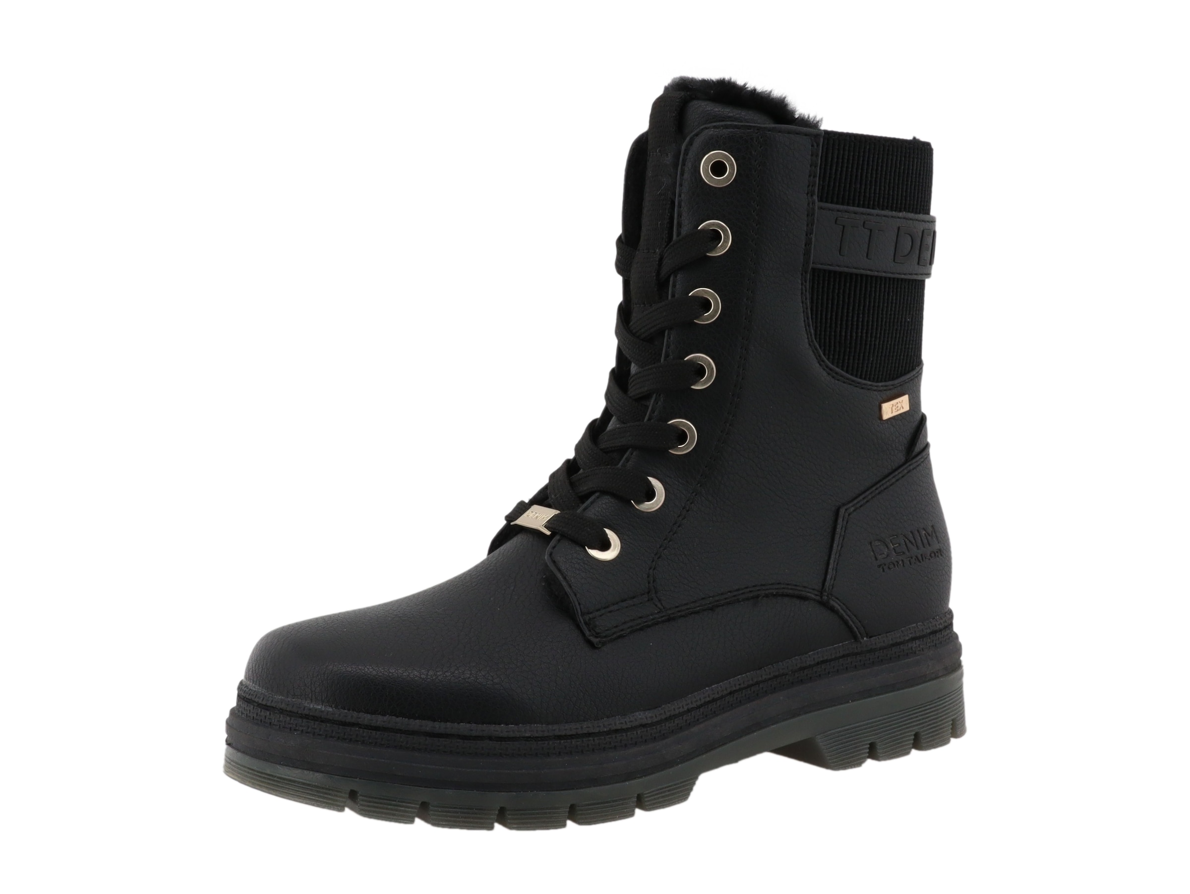 TOM TAILOR Schnürboots  Winterstiefel mit Logoprägung an der Ferse