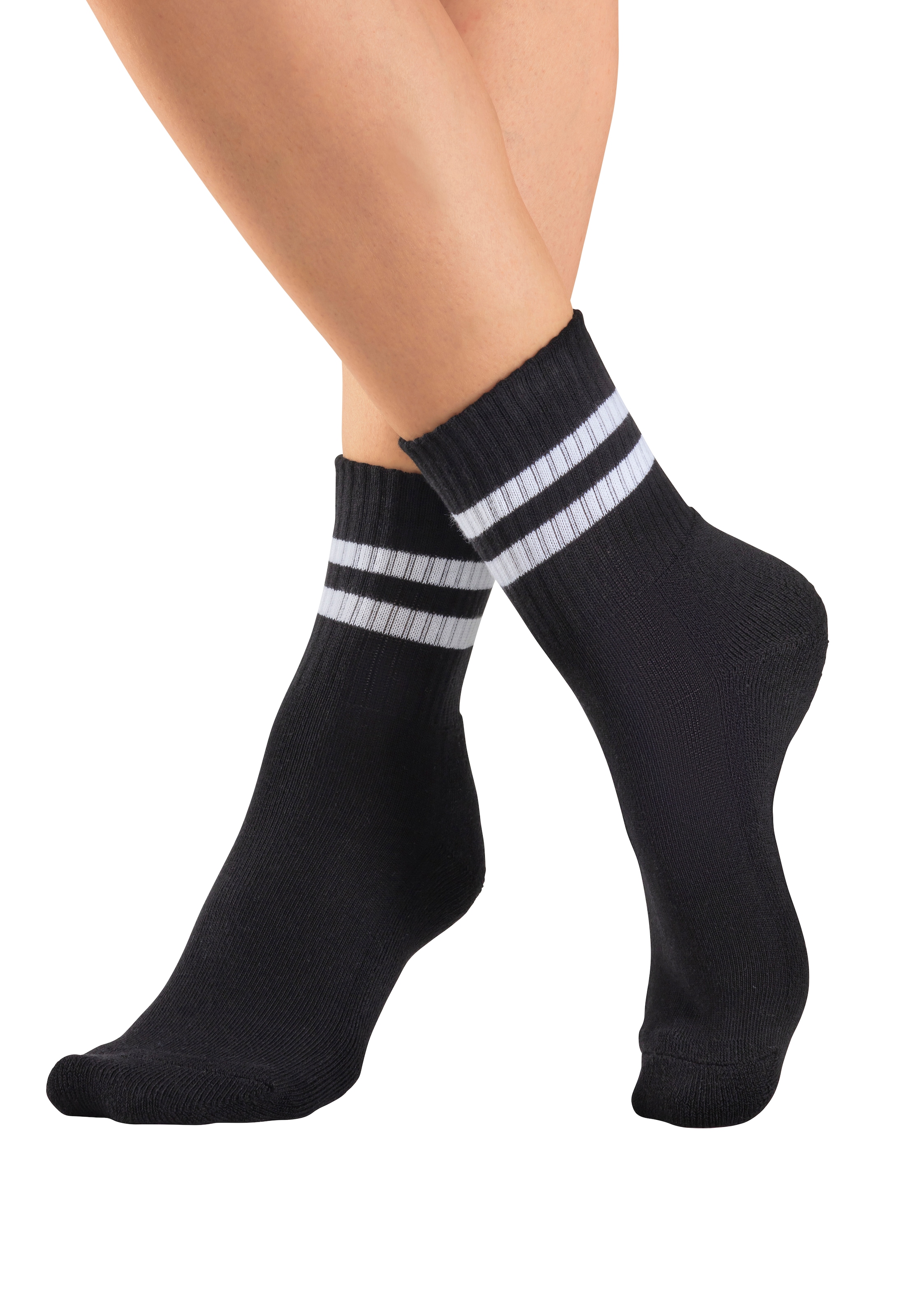 H.I.S Chaussettes de sport Packung, 6 Couple tlg. klassische Tennissocken mit Streifen