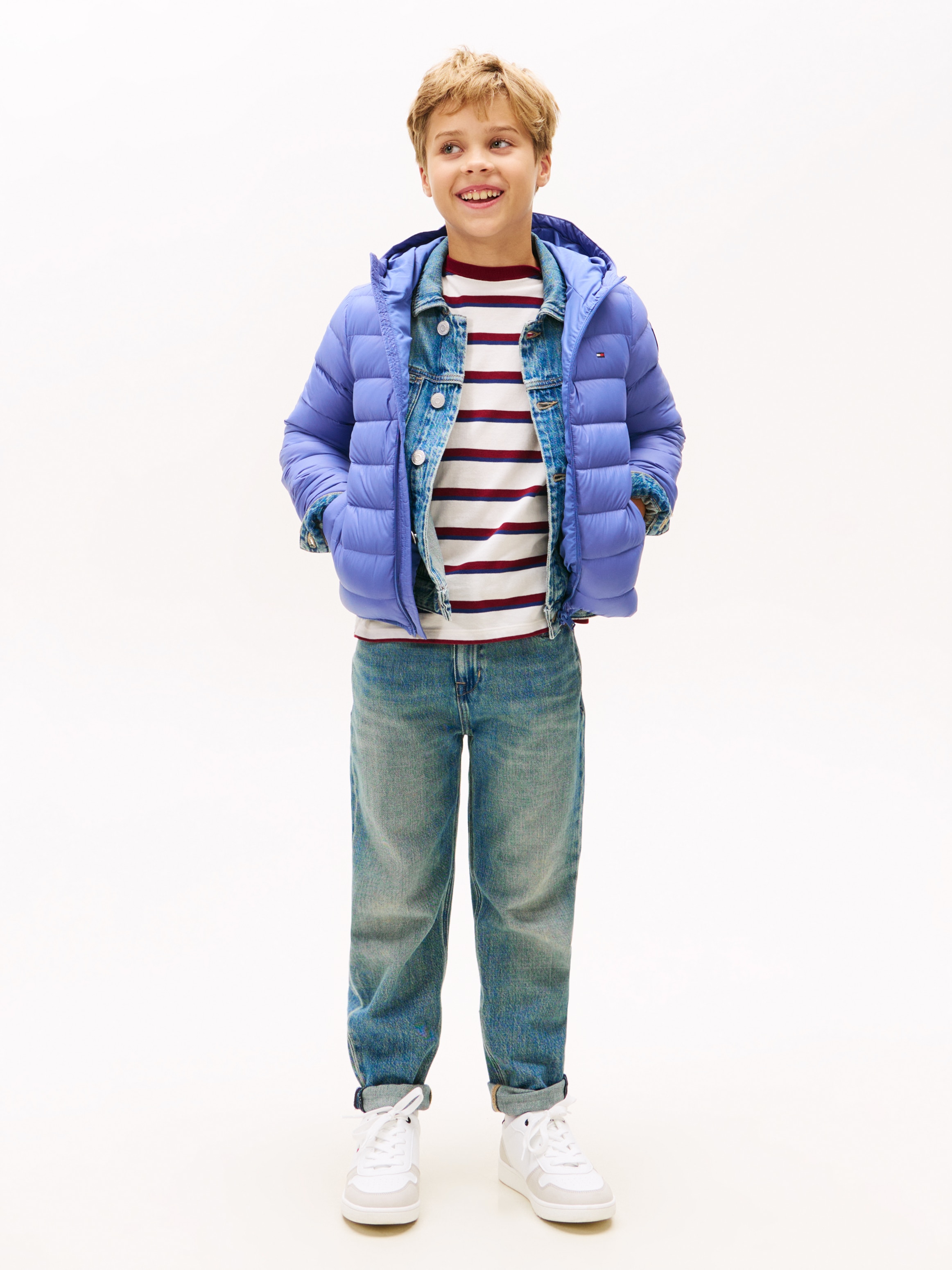 Tommy Hilfiger Veste matelassée »U LIGHT DOWN HOODED JACKET« mit Kapuze Kinder bis 16 Jahre
