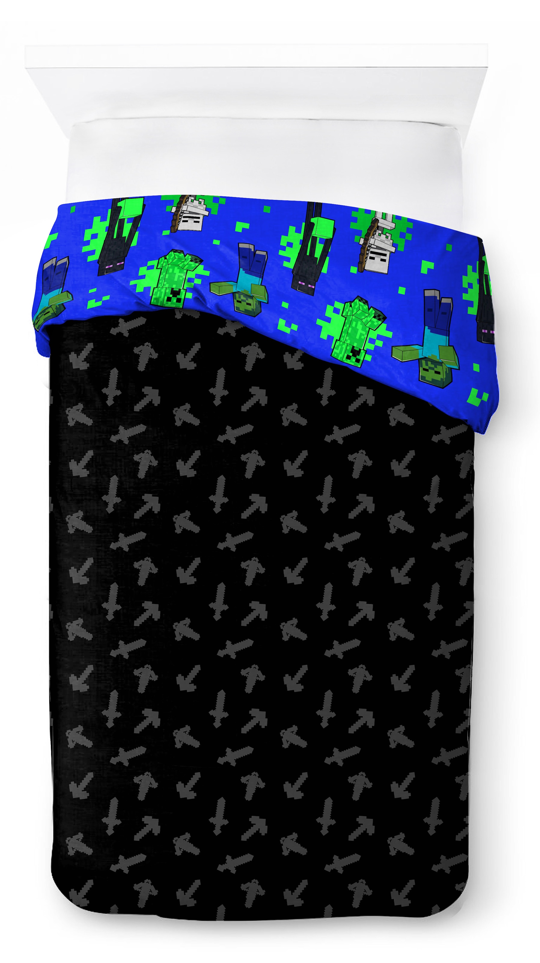 Minecraft Linge de lit pour enfants »Minecraft Fight Back« 2 100% coton