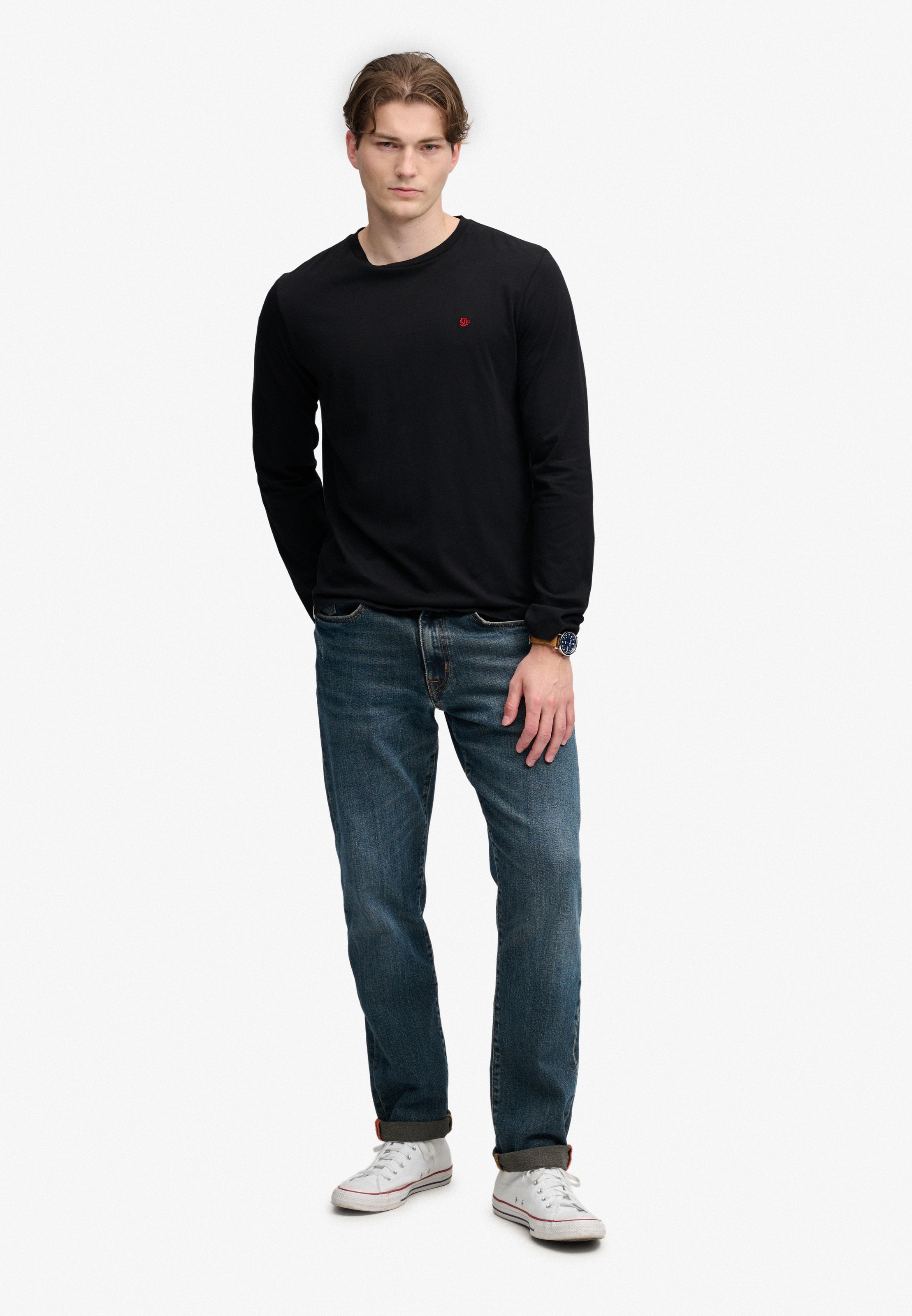 Superdry T-shirt à manches longues »CLASSIC ESSENTIAL SDCO TOP« coton, coupe décontractée