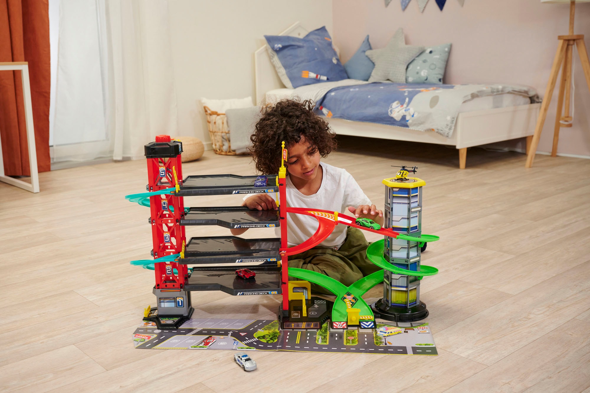 Dickie Toys Garage de parc de jeu »Parking Garage« inklusive 5 Fahrzeuge; mit Licht und Sound