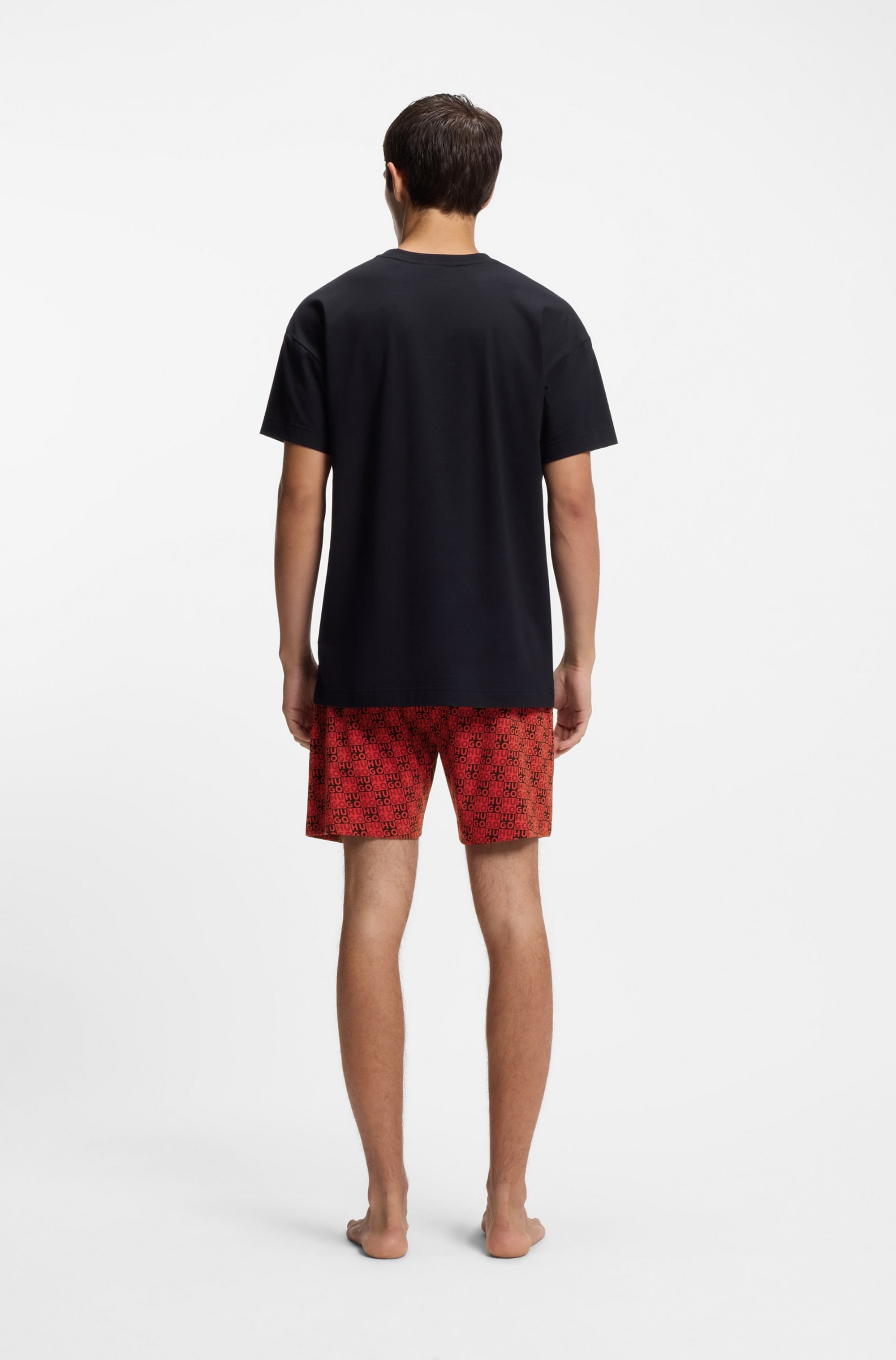 HUGO Underwear Shorty »Aaron« Set, 2 tlg. aus Stretch-Baumwolle mit Stack-Logos, regular fit