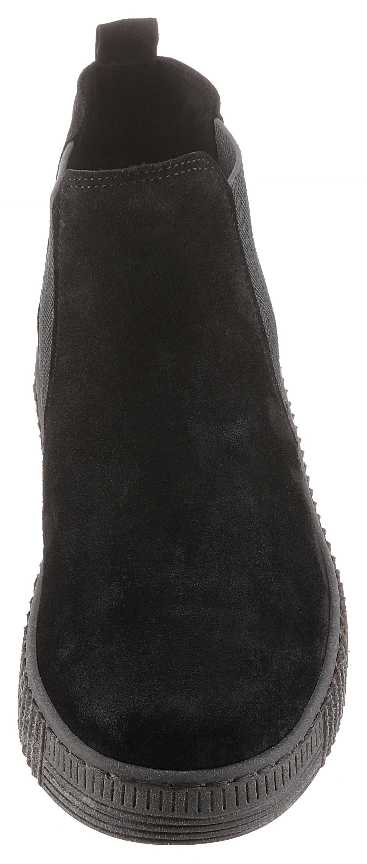 Gabor Chelseaboots  , Plateau, Stiefelette, Schlupfschuh mit dezenten Kontrastnähten