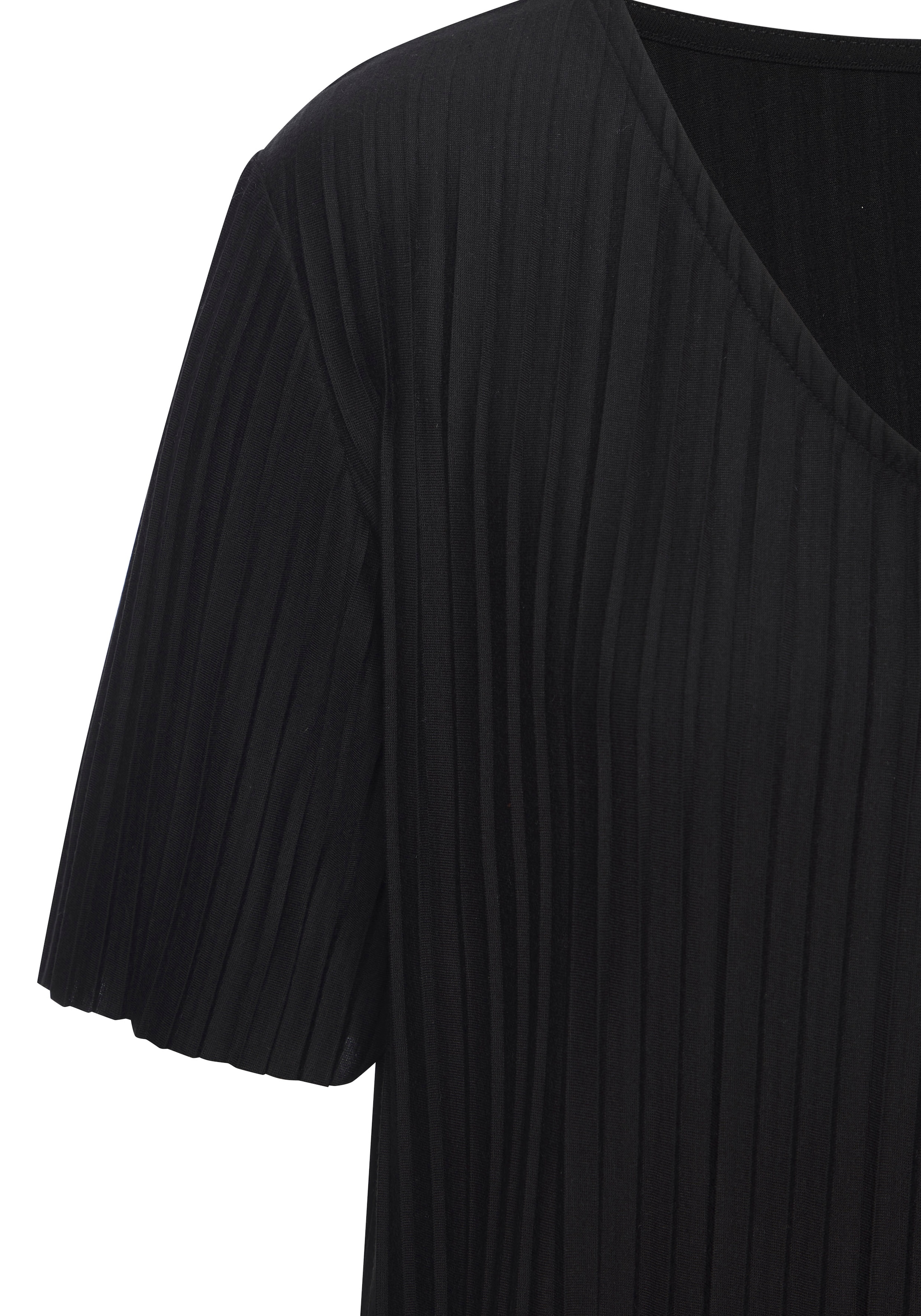 LASCANA T-shirt plissé Angenehme Viskose-Mischqualität