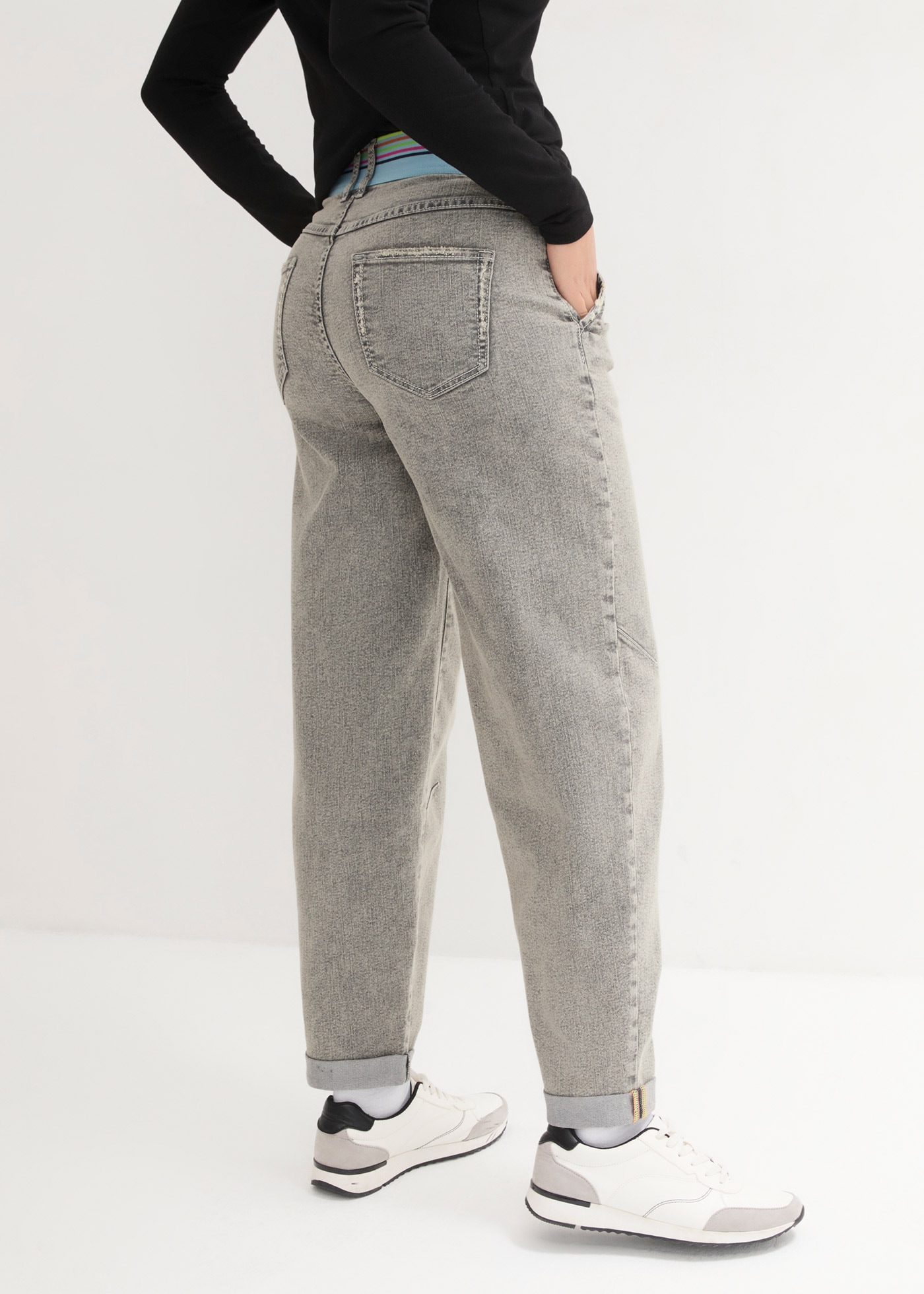 bonprix 1100000002199 jambe large, coupe loose fit, ceinture arrière élastique confortable