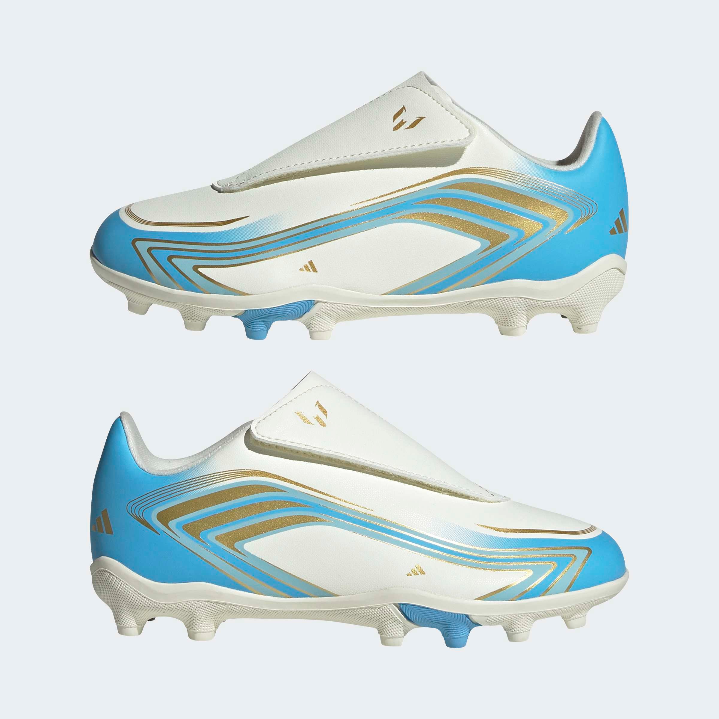 adidas Performance Fussballschuh »F50 MESSI CLUB KIDS , KLETTVERSCHLUSS, FESTE BÖDEN/GEMISCHTE BÖDEN«  für viele verschiedene Böden geeignet, für Jugendliche & Kinder