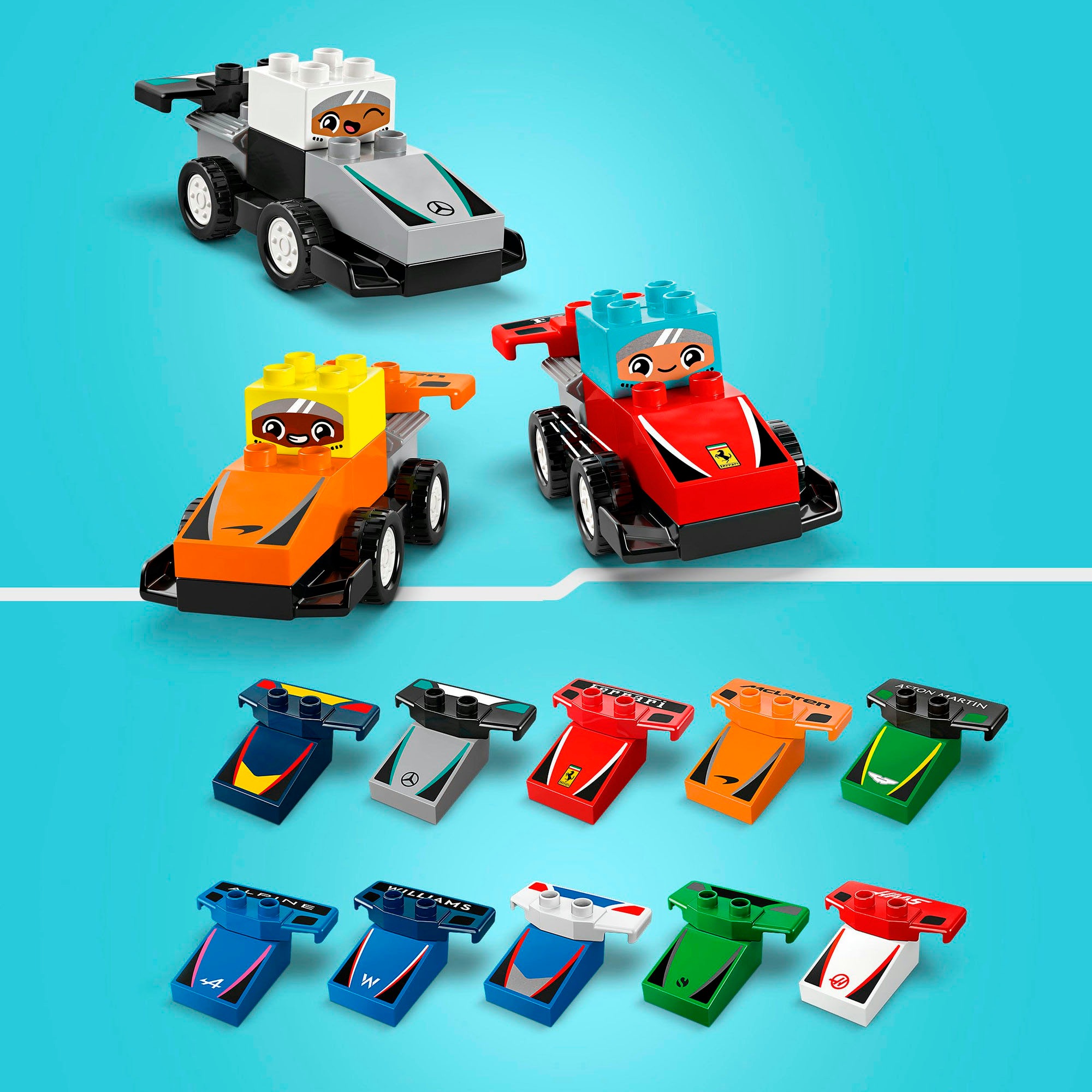 LEGO® Pions de construction »F1® Team Rennautos mit Rennfahrern (10445), LEGO DUPLO Town« Made in Europe