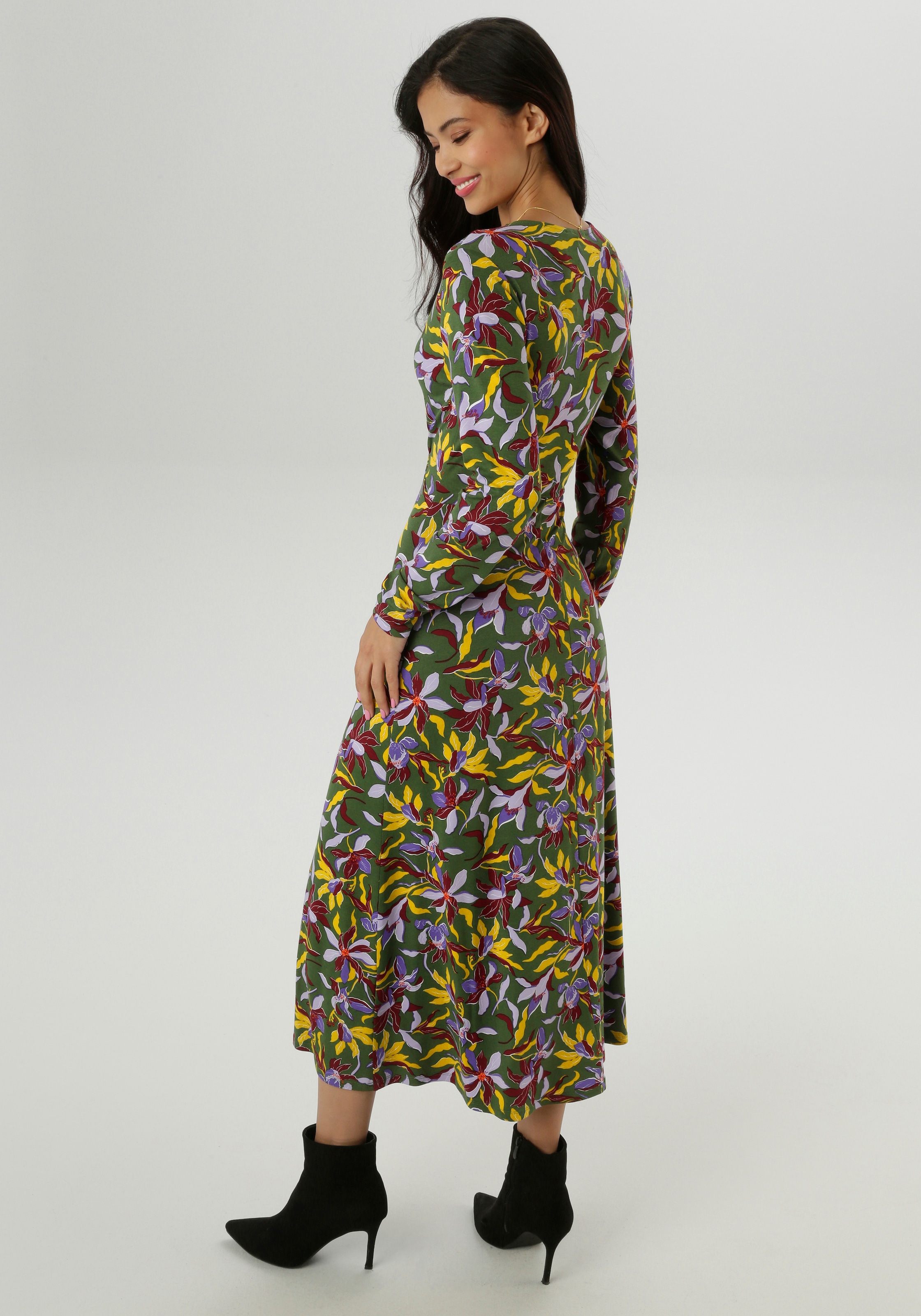 Aniston SELECTED Maxikleid mit V-Ausschnitt in Wickeloptik und Unterbrustnaht - NEUE KOLLEKTION