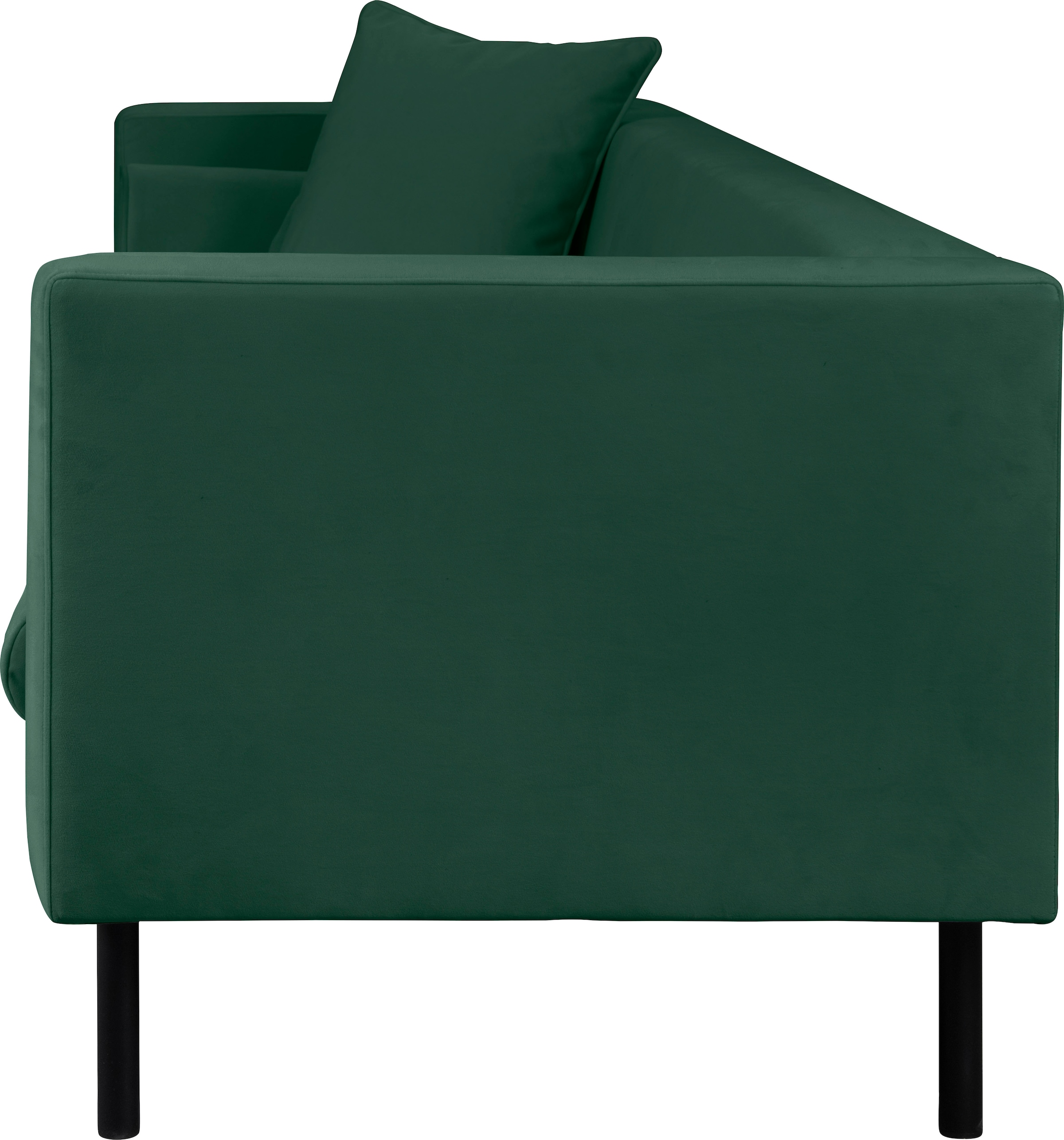 Home affaire 2-Sitzer »Lillibeth Designsofa mit Wellenunterfederung, Masse B/T/H: 155/74/83 cm« Zierkissen als Wendekissen, in Samtoptik oder Cord