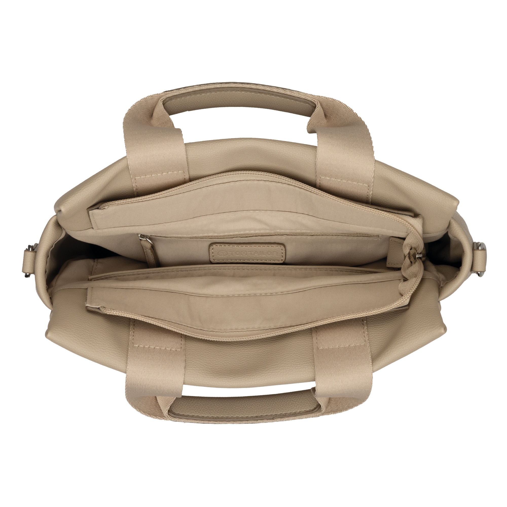 TOM TAILOR Shopper »Rella« aus fein genarbtem Material mit farblich passendem Gewebeband