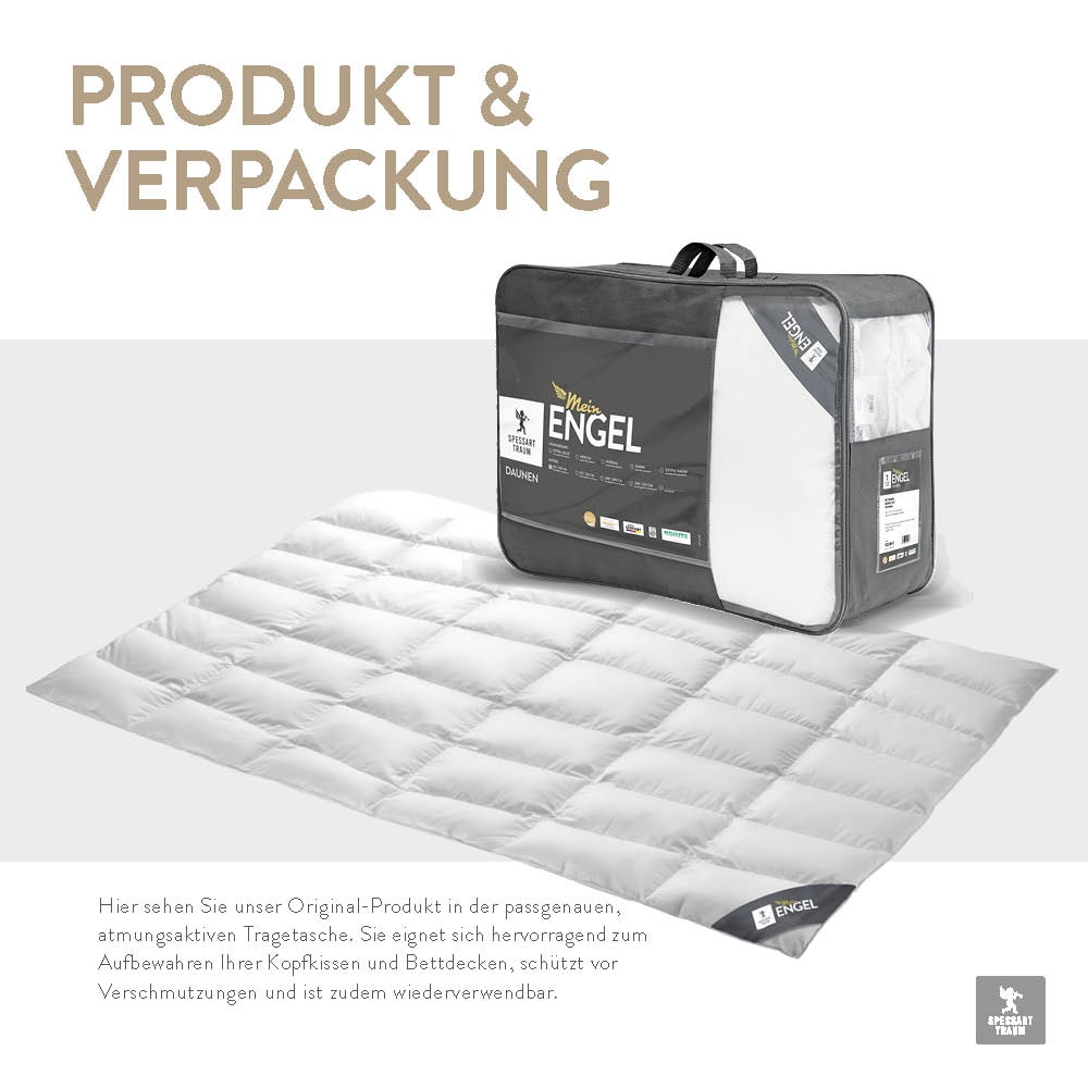 SPESSARTTRAUM Couette en duvet »Mein Engel« normal 1 cuis tlg. Couette 135x200 cm et autres tailles